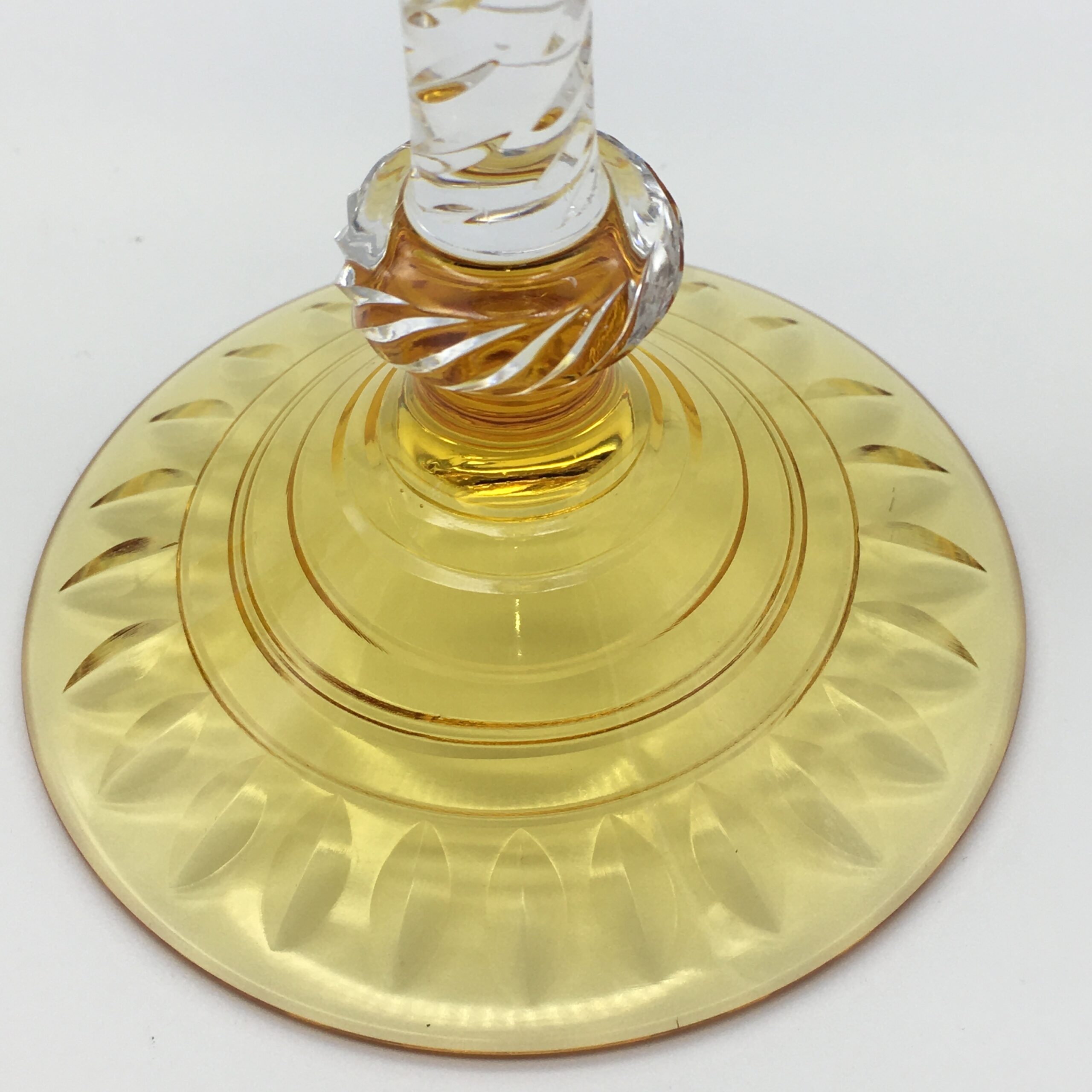 Rare Amazing Set of ‘Stuart Crystal’ Amber Hock/Wine Glasses - Image 8