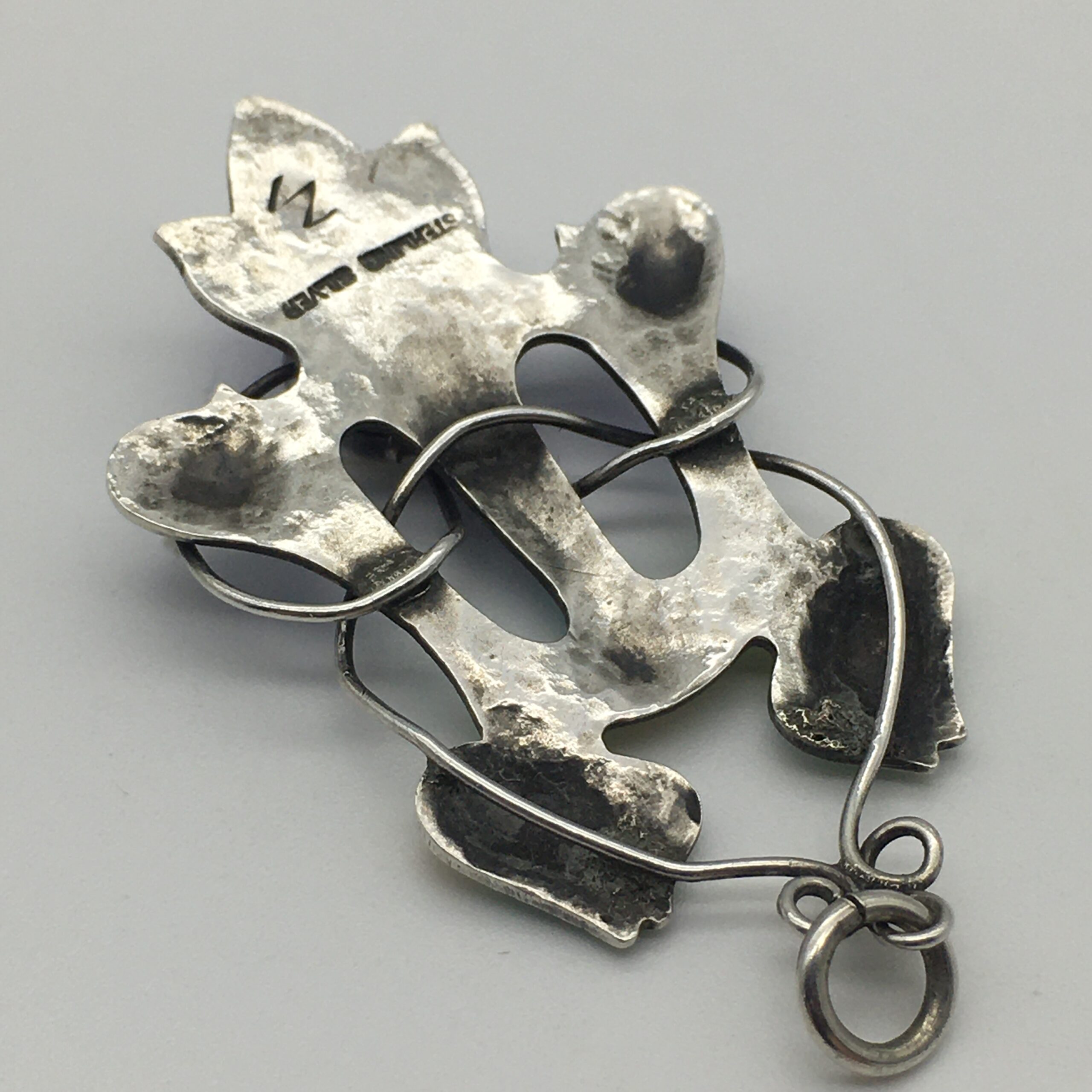 Rare ‘Arts & Crafts’ Silver and Enamel Pendant (Signed) - Image 9