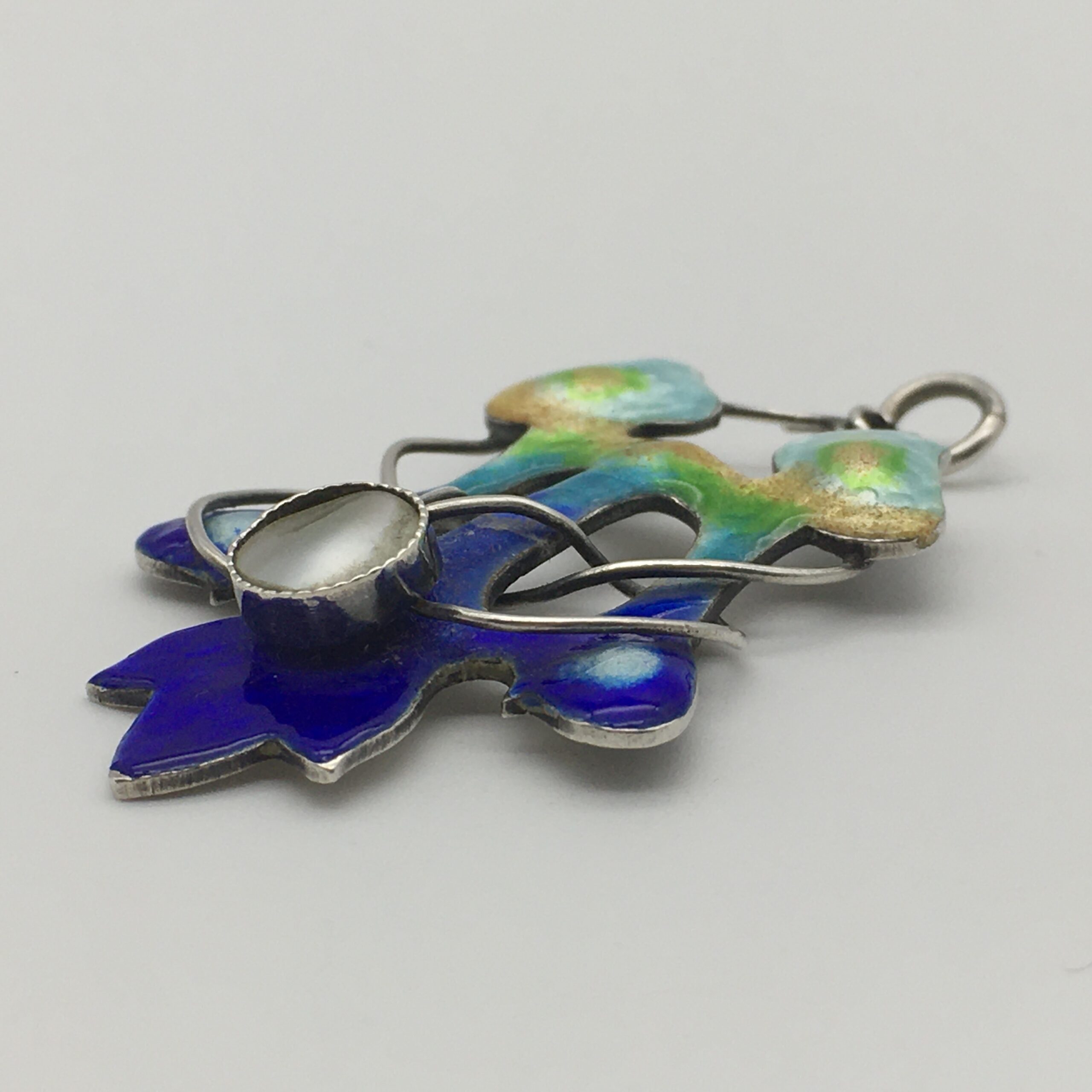 Rare ‘Arts & Crafts’ Silver and Enamel Pendant (Signed) - Image 5