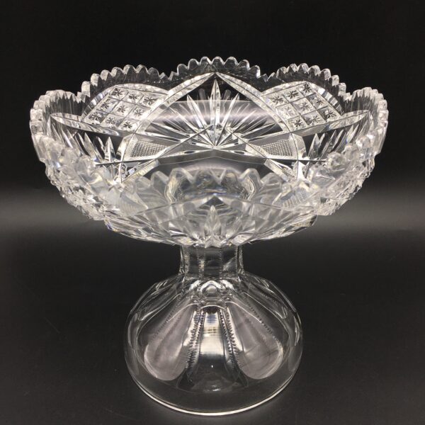 Large Vintage Top-Quality Cut-Crystal Centrepiece