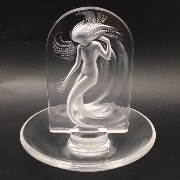 Rare ‘Lalique Naiade’ (Water Nymph) Art Glass Ring or Pin Tray