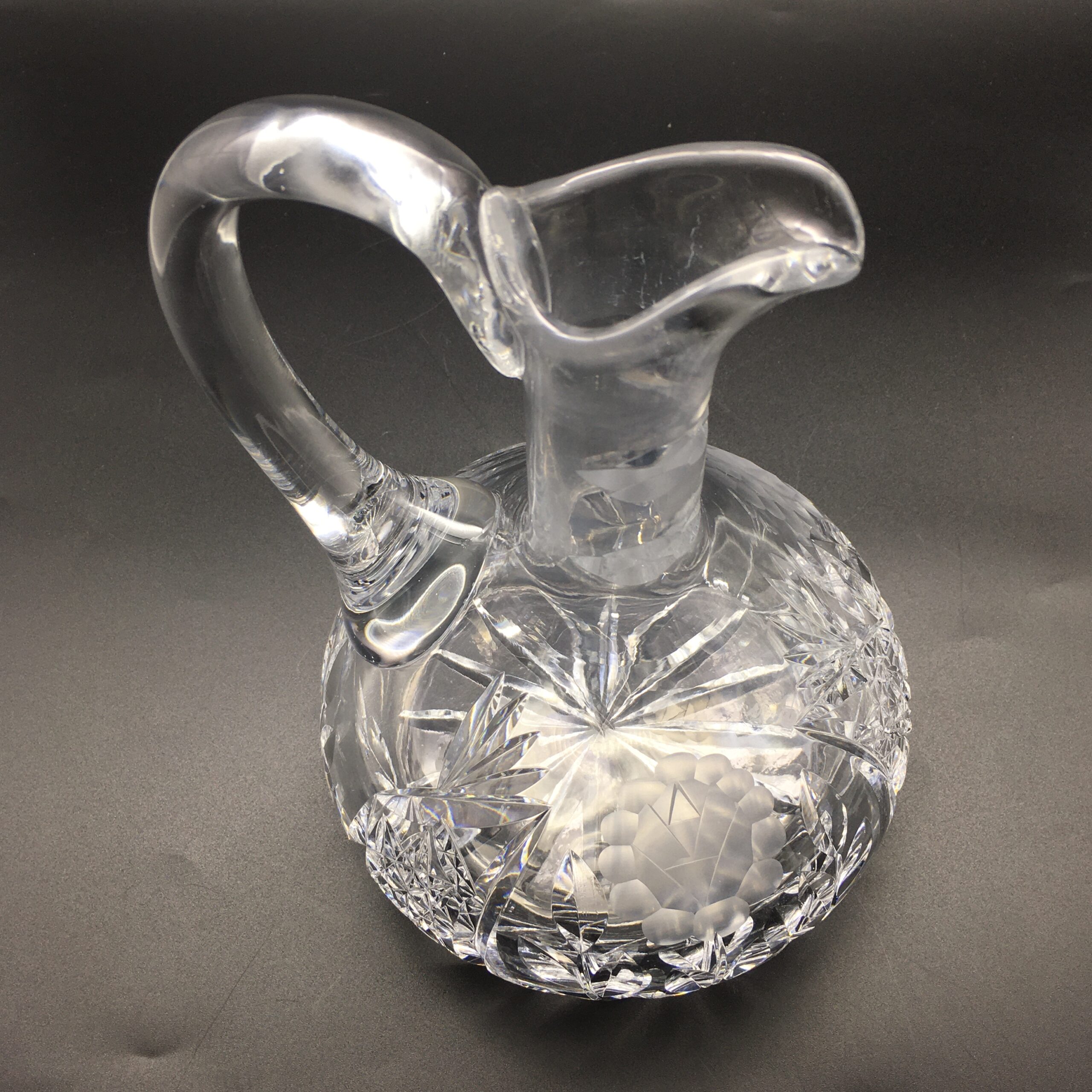 Vintage ‘Rose-Cut’ Crystal Claret Jug & Stopper - Image 8