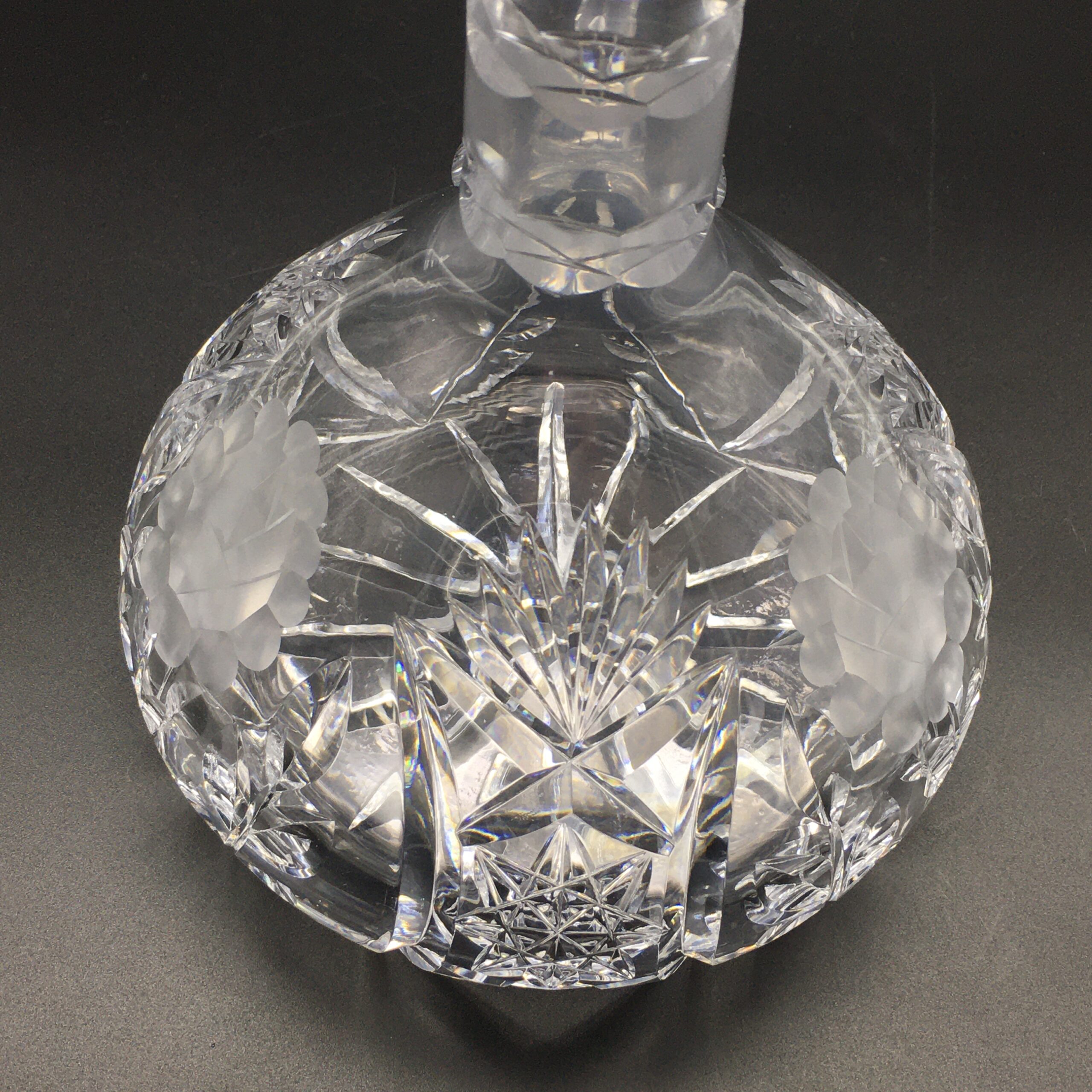 Vintage ‘Rose-Cut’ Crystal Claret Jug & Stopper - Image 5