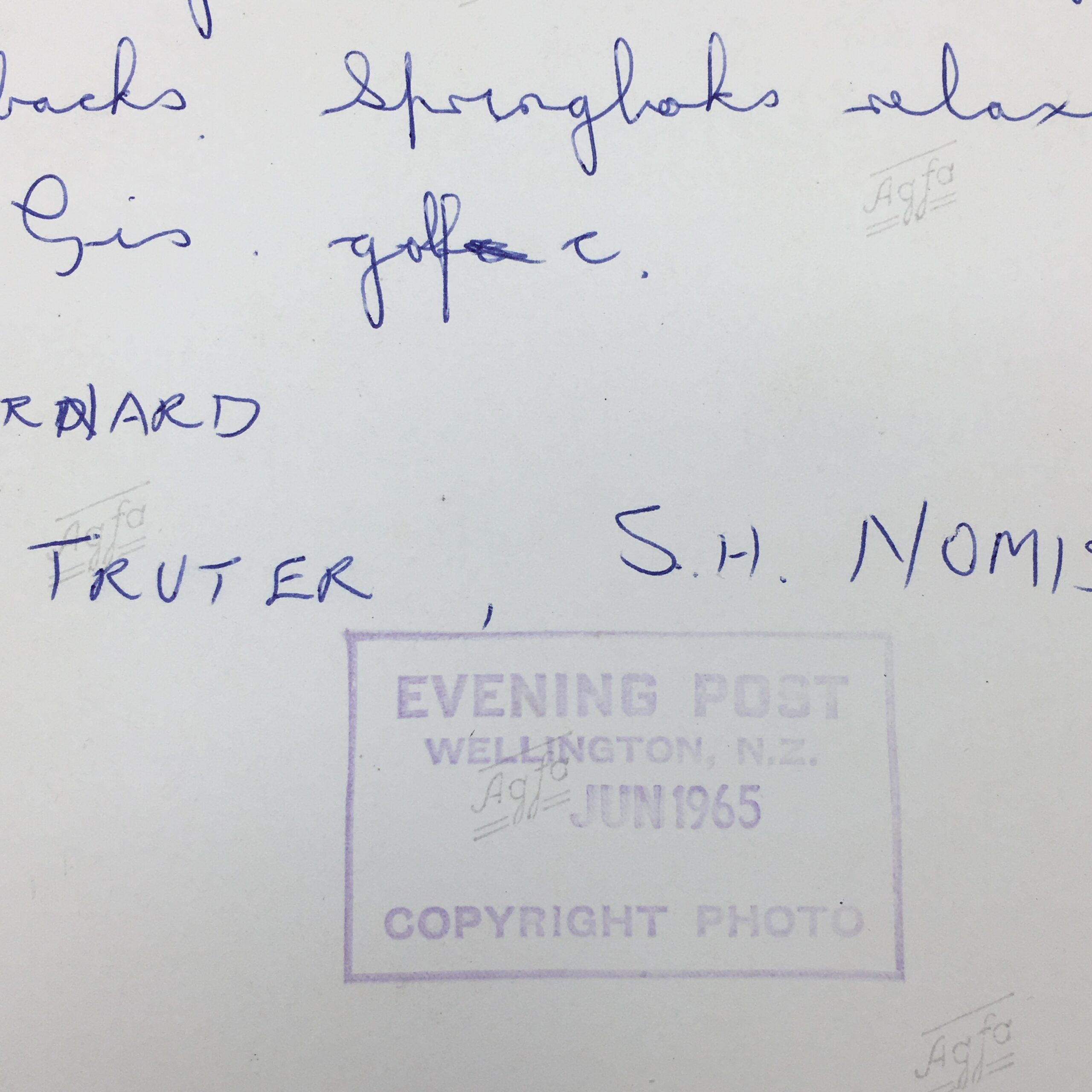 Early ‘1965 Springbok Rugby’ Photograph (Nomis, Truter, Barnard) - Image 8