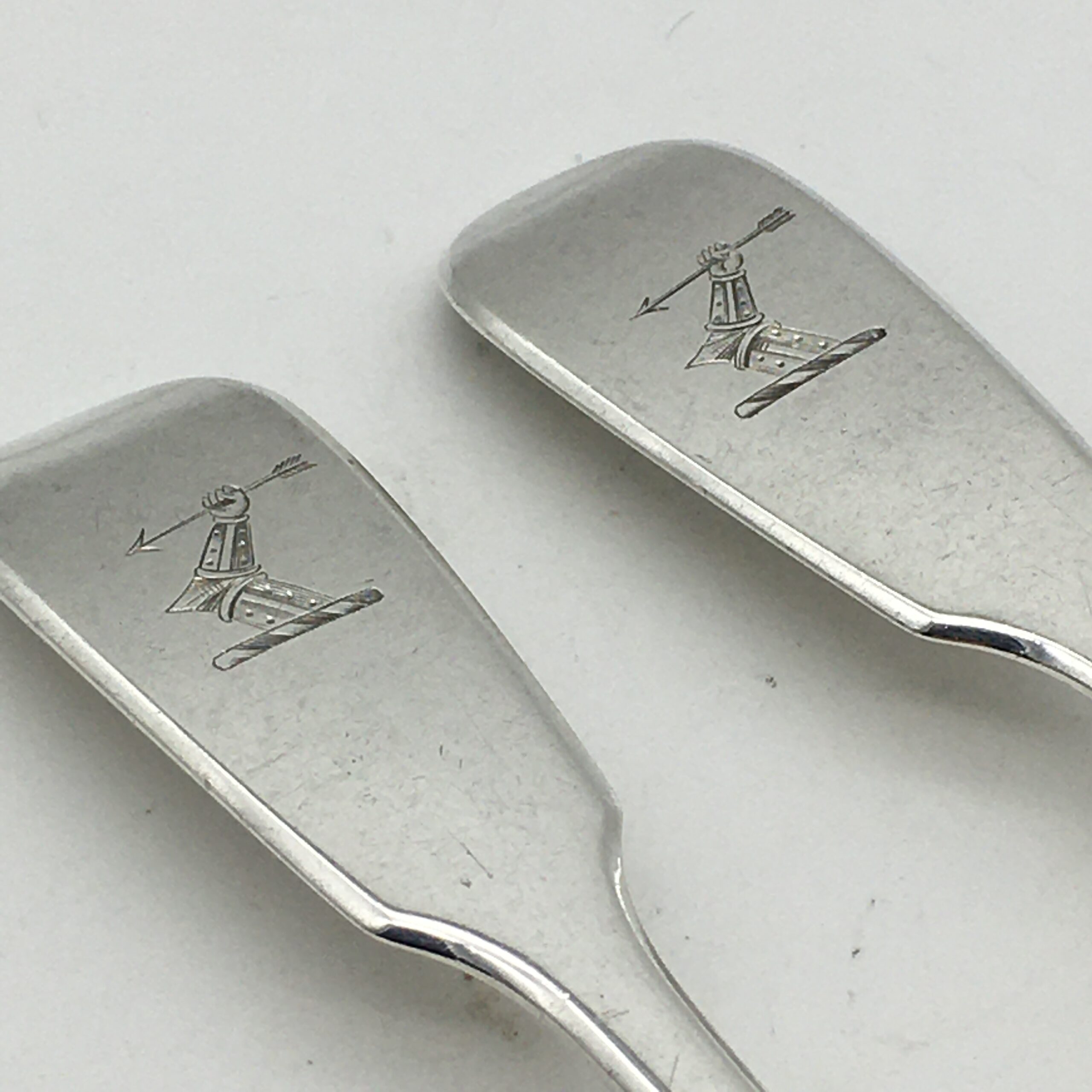 Amazing Pair of Victorian Silver ‘Runcible Spoons’ (1845) - Image 4