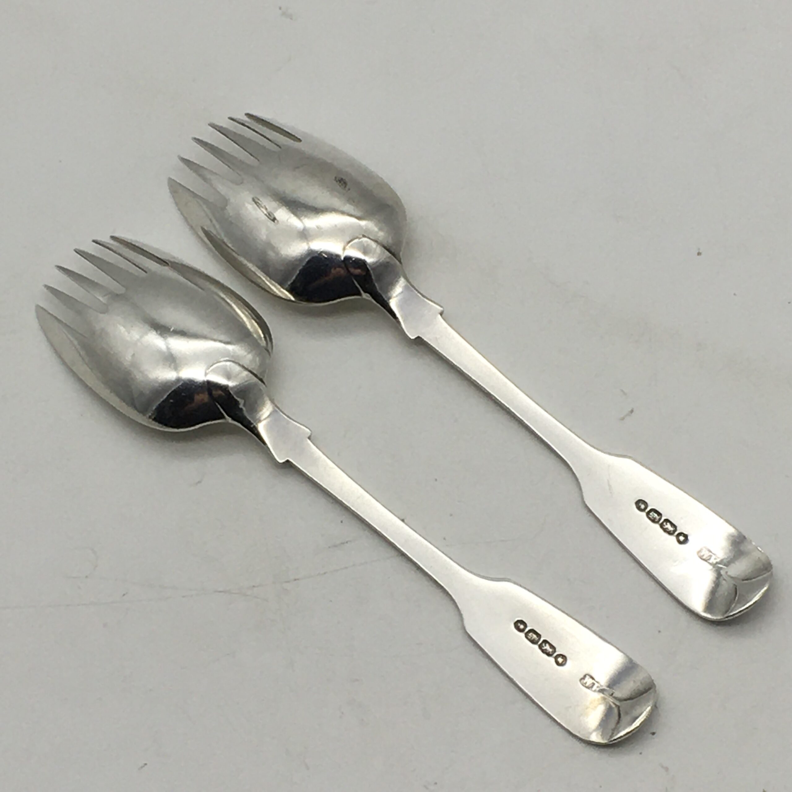 Amazing Pair of Victorian Silver ‘Runcible Spoons’ (1845) - Image 5