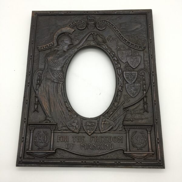 Impressive WW1 ‘For the Freedom of Mankind’ Iron Photo Frame