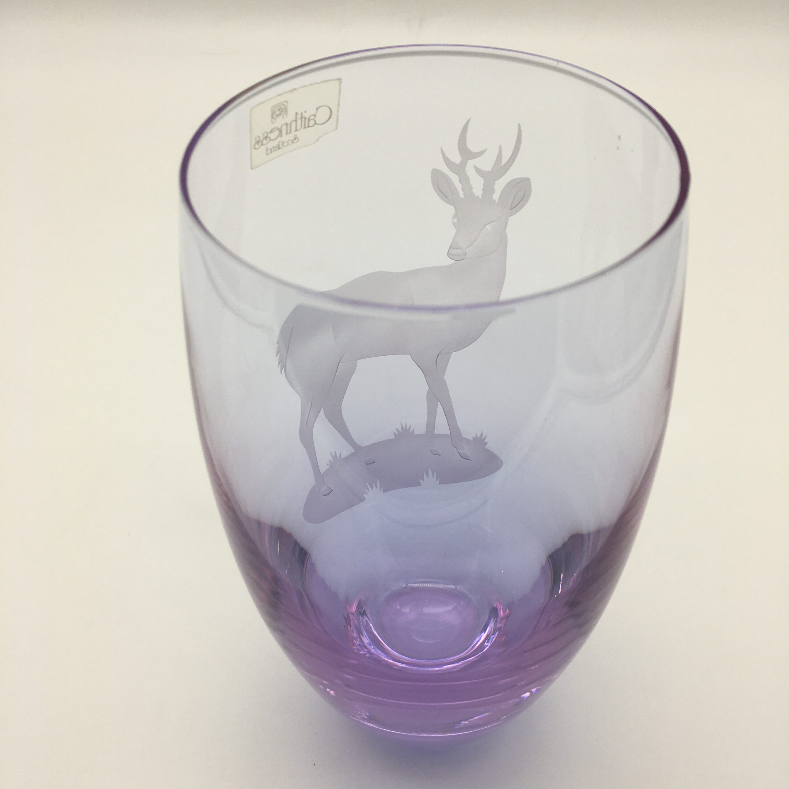 Caithness ‘Roe Deer’ Etched Glass Vase - Image 4