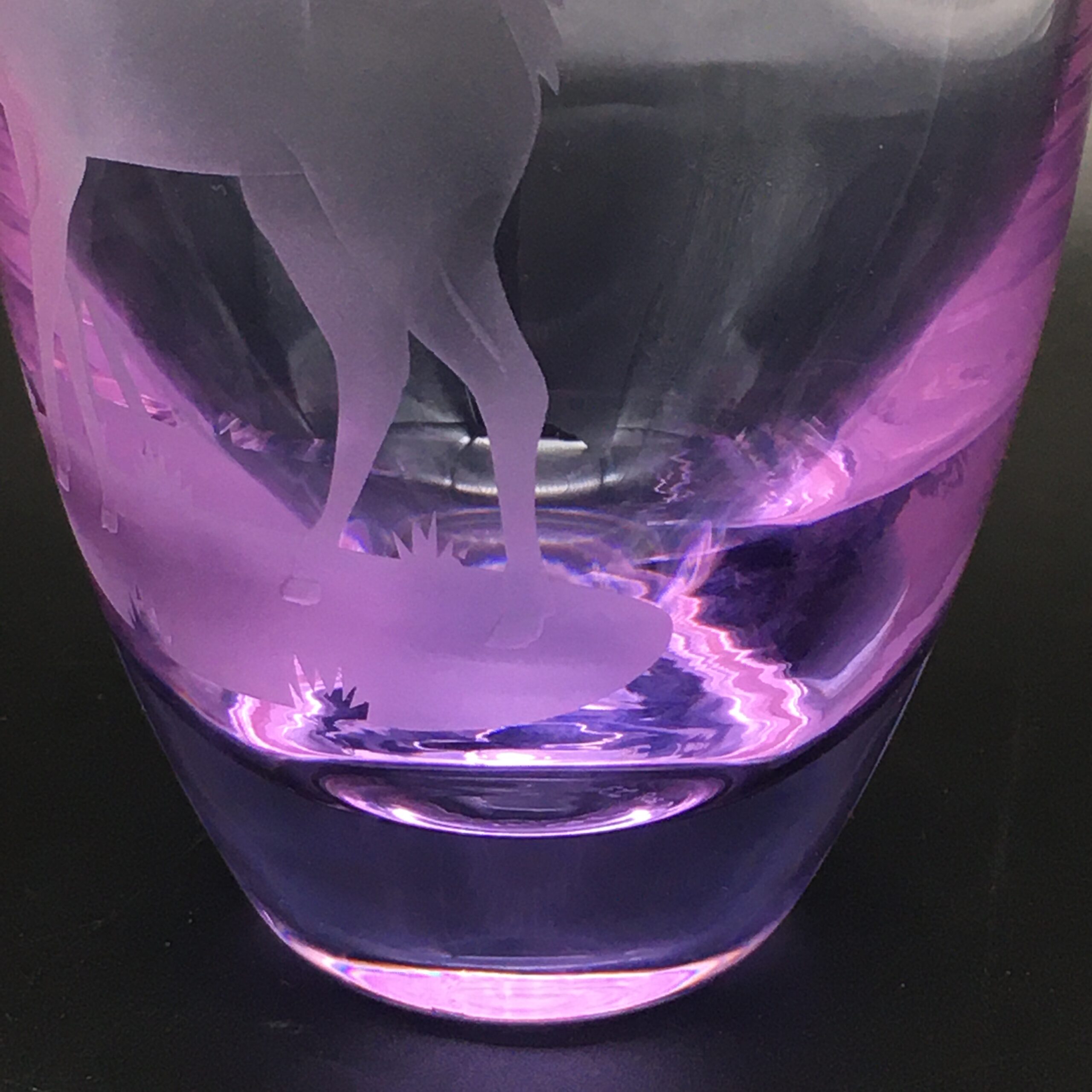 Caithness ‘Roe Deer’ Etched Glass Vase - Image 3