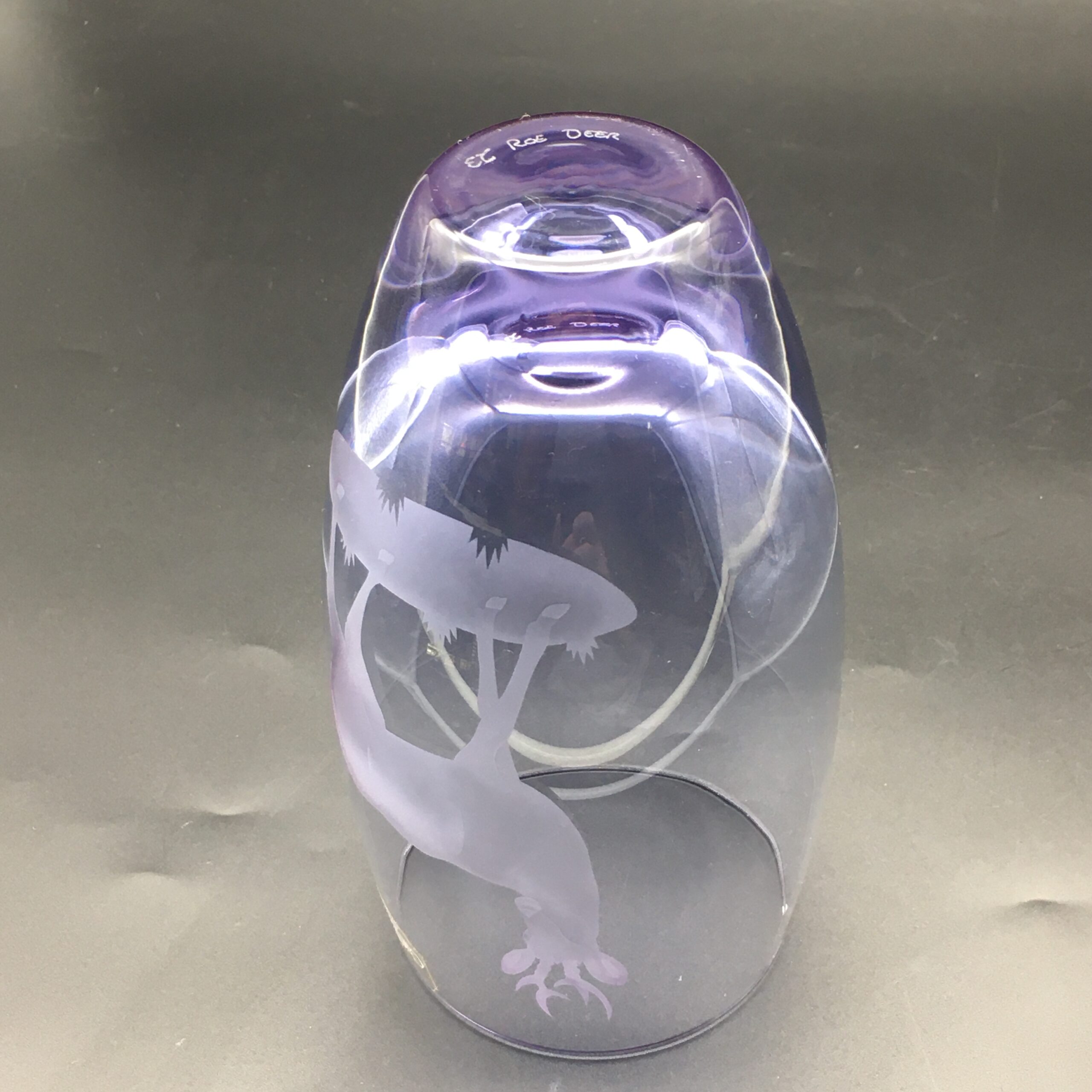 Caithness ‘Roe Deer’ Etched Glass Vase - Image 5