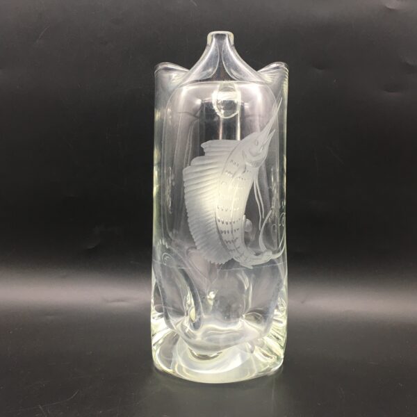 Large Vintage Crystal ‘Sailfish’ Water Jug