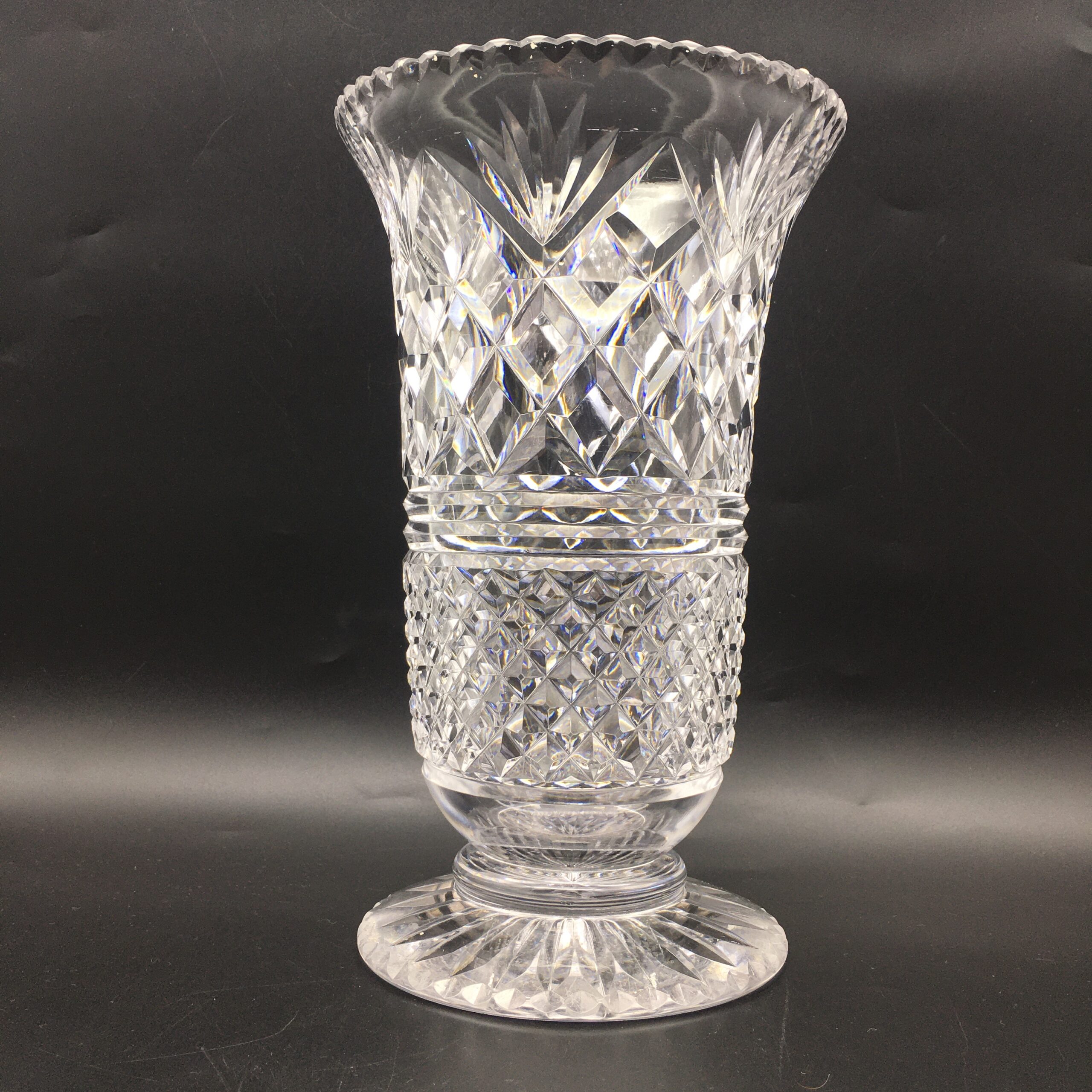Large Top Quality Cut Crystal Vase