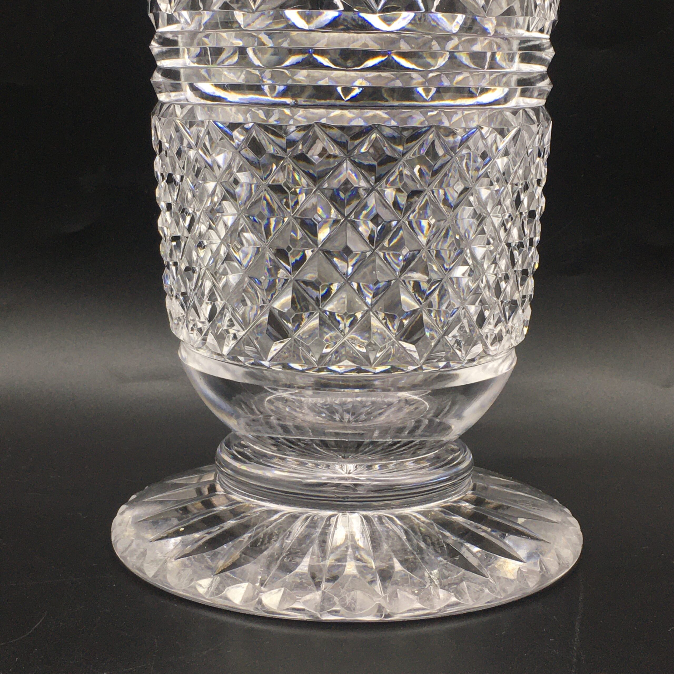 Large Top Quality Cut Crystal Vase - Image 5
