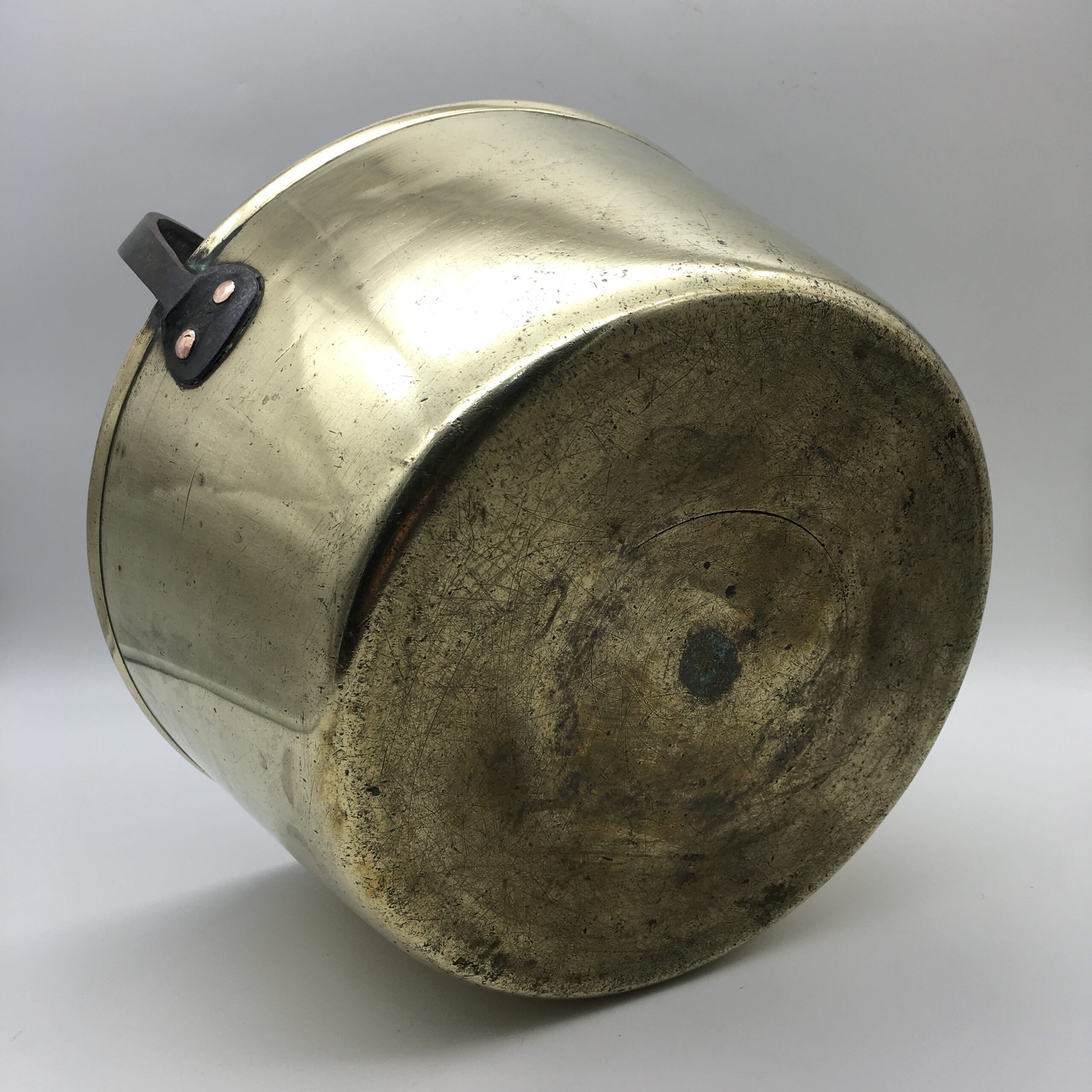 Large Antique Brass & Iron Jam Pot - Image 10