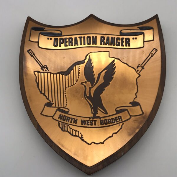 Rhodesian ‘Operation Ranger’ Copper & Wooden Plaque