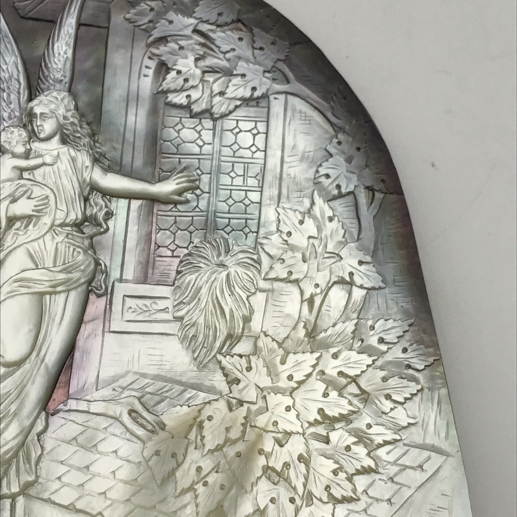 Incredible Antique ‘Carved Pearl Oyster Shell’ (Pinctada) - Image 5