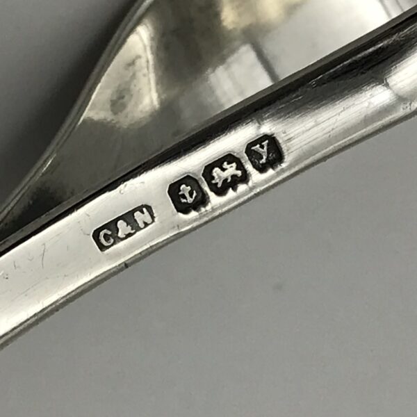 Antique Silver & Enamel Baby Spoon & Pusher Keepsakes