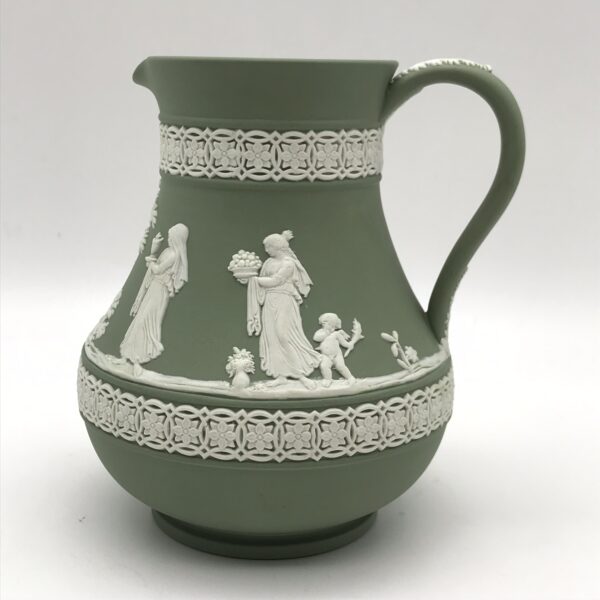 Large Early Green Wedgwood Jasperware Jug