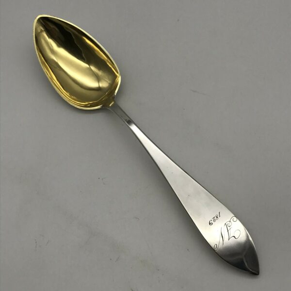 Antique German Solid Silver Serving Spoon