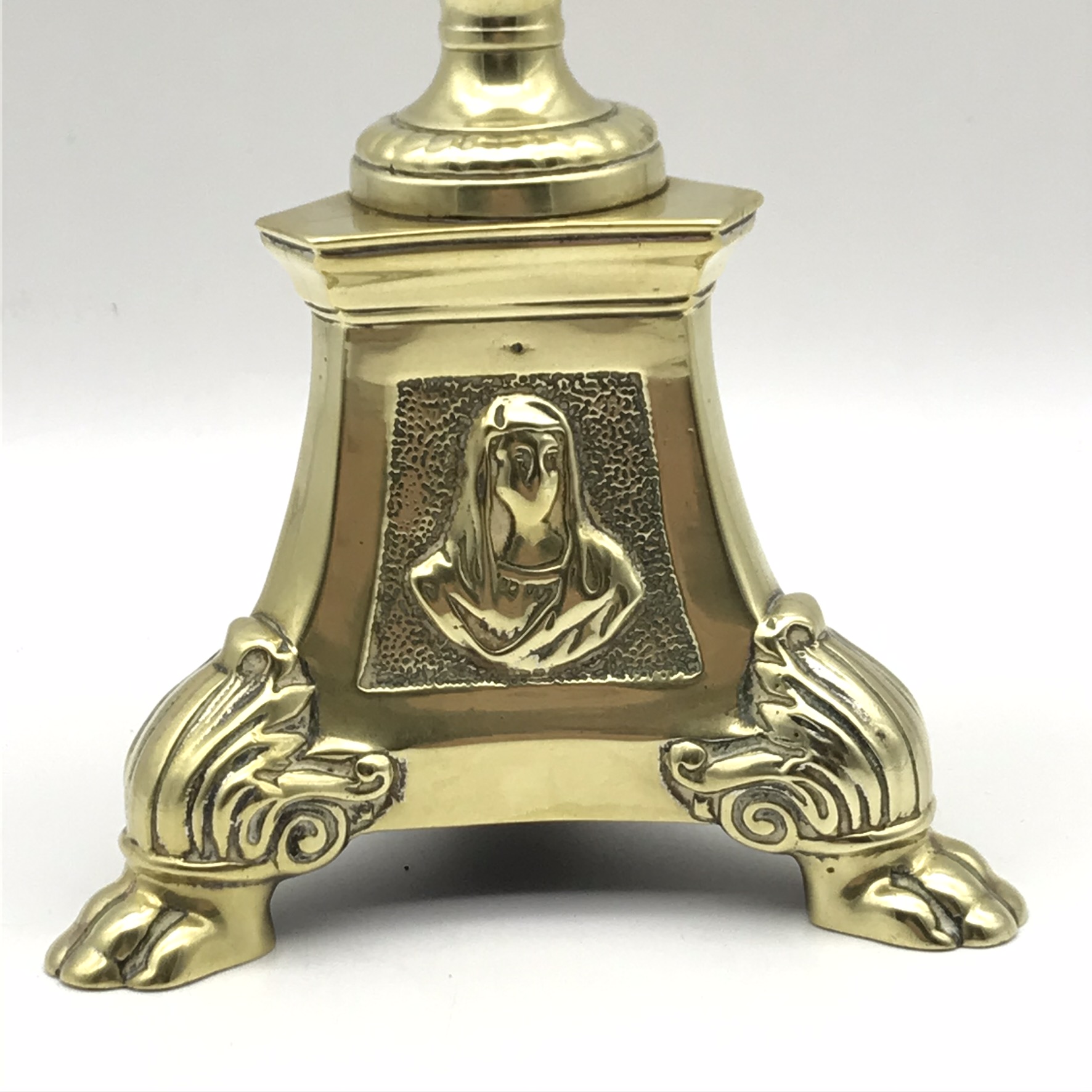 Large Antique Brass ‘Pricket’ Candlestick - Image 5
