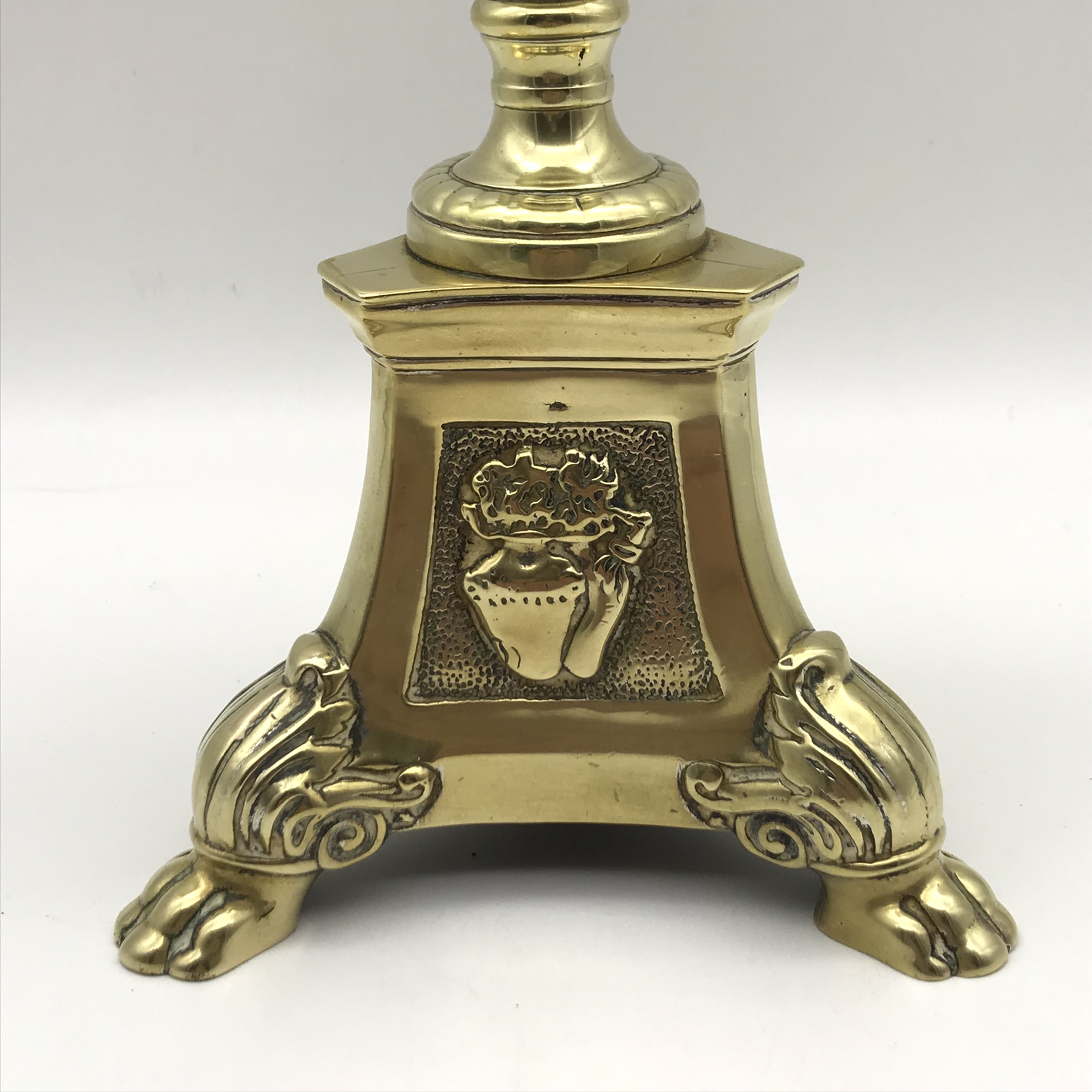 Large Antique Brass ‘Pricket’ Candlestick - Image 7