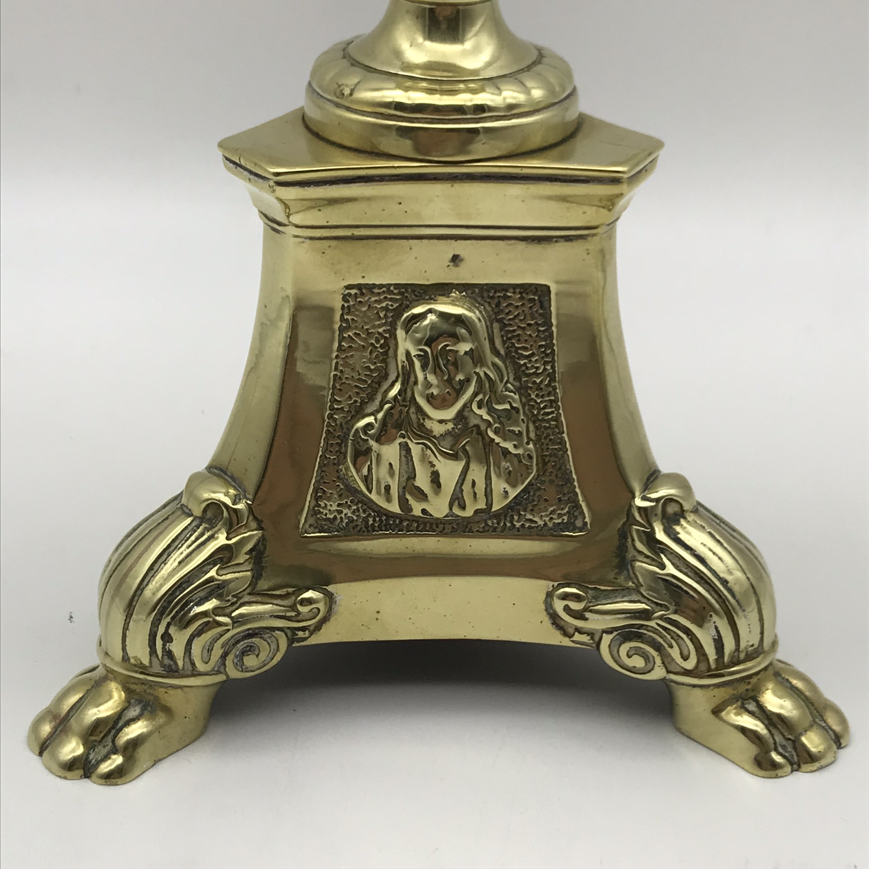 Large Antique Brass ‘Pricket’ Candlestick - Image 9