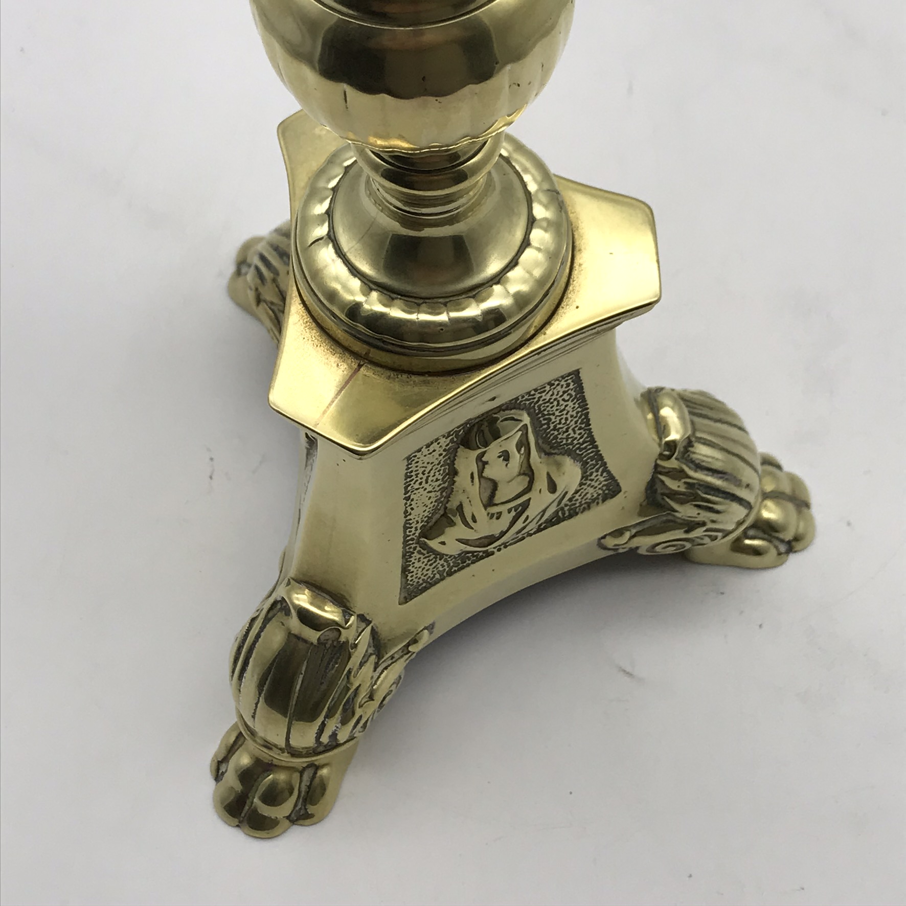 Large Antique Brass ‘Pricket’ Candlestick - Image 11