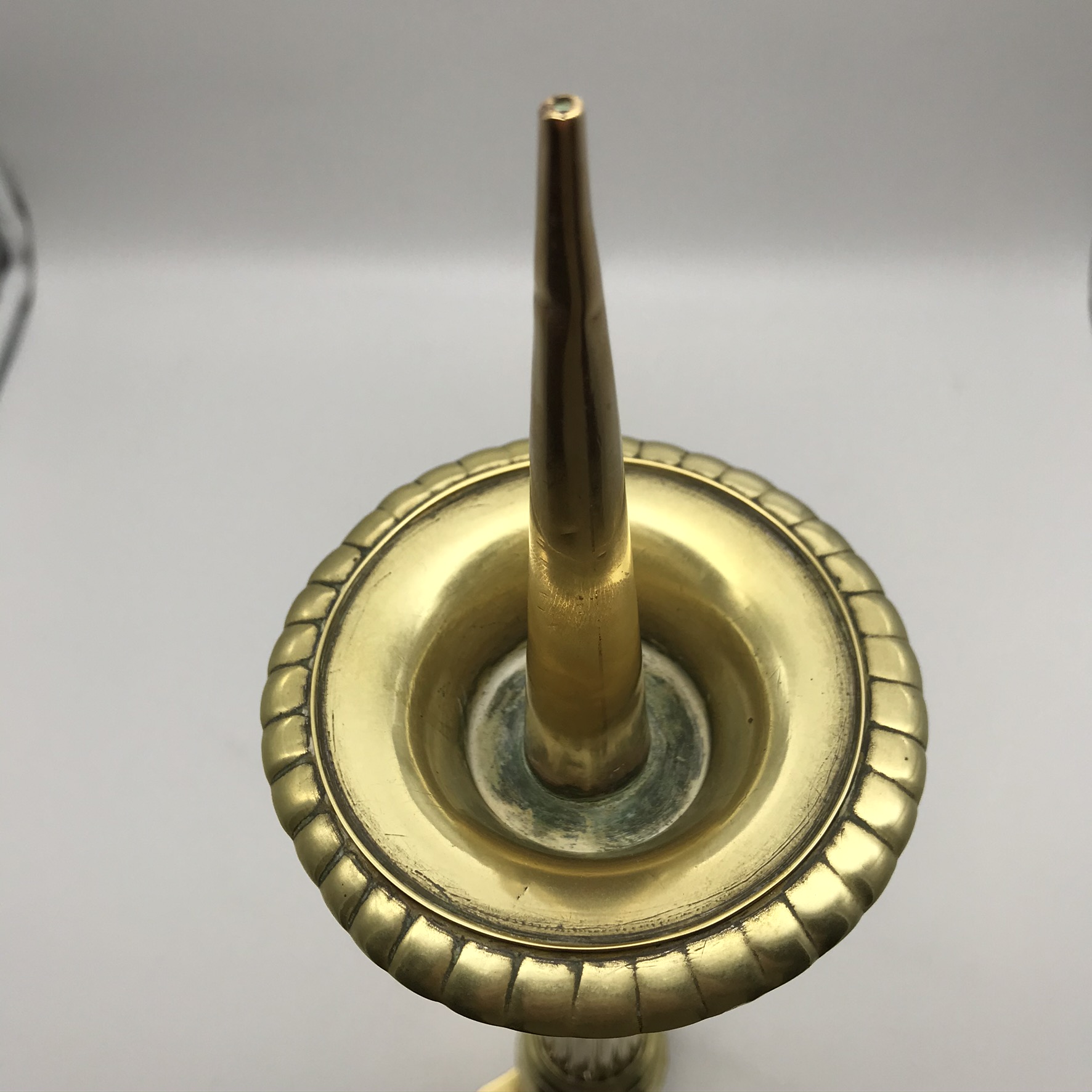 Large Antique Brass ‘Pricket’ Candlestick - Image 4