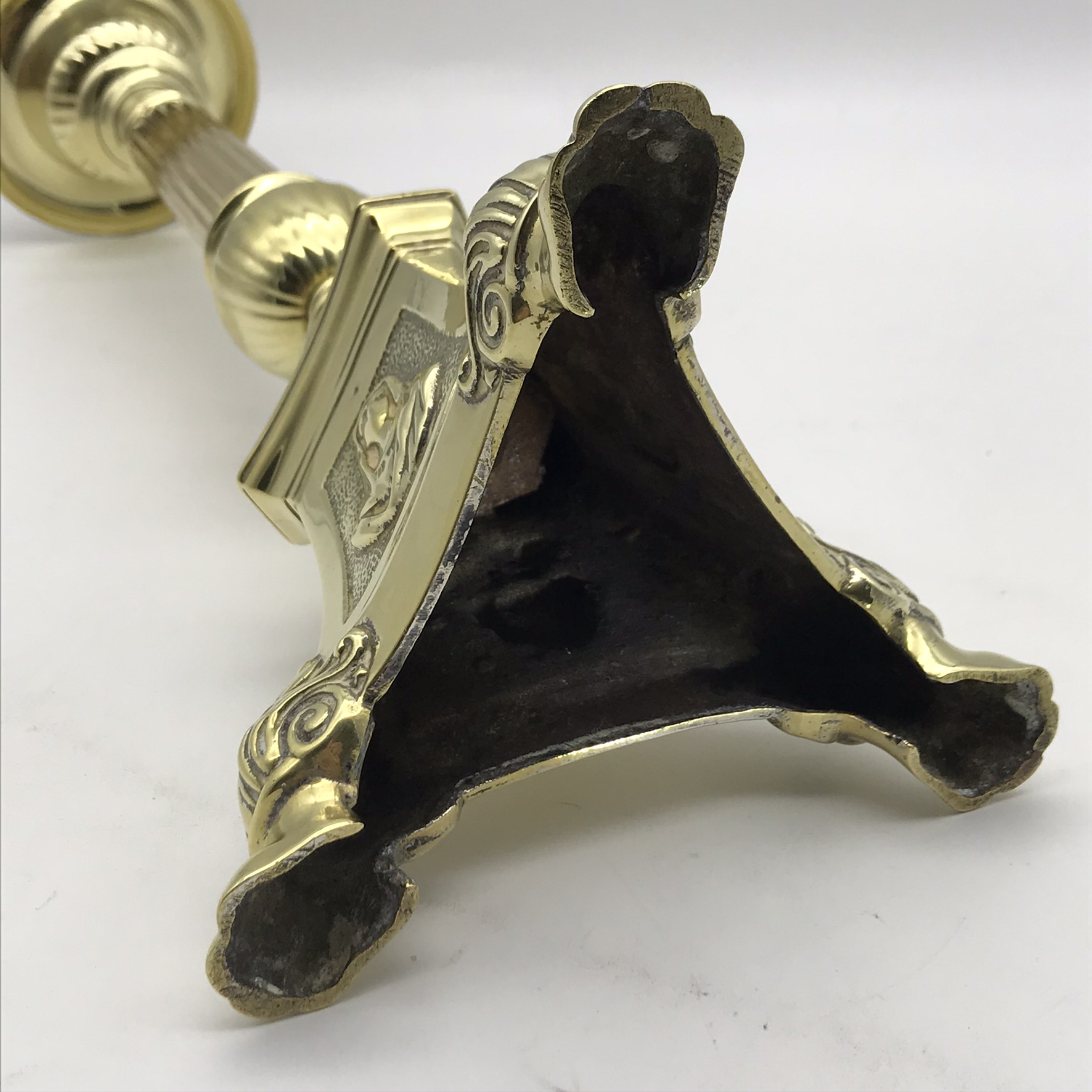 Large Antique Brass ‘Pricket’ Candlestick - Image 12