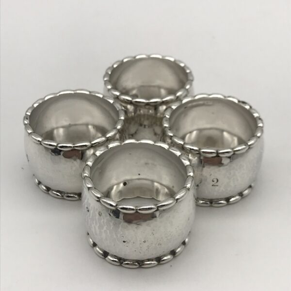 Rare ‘Georg Jensen’ Silver Napkin Rings (4)