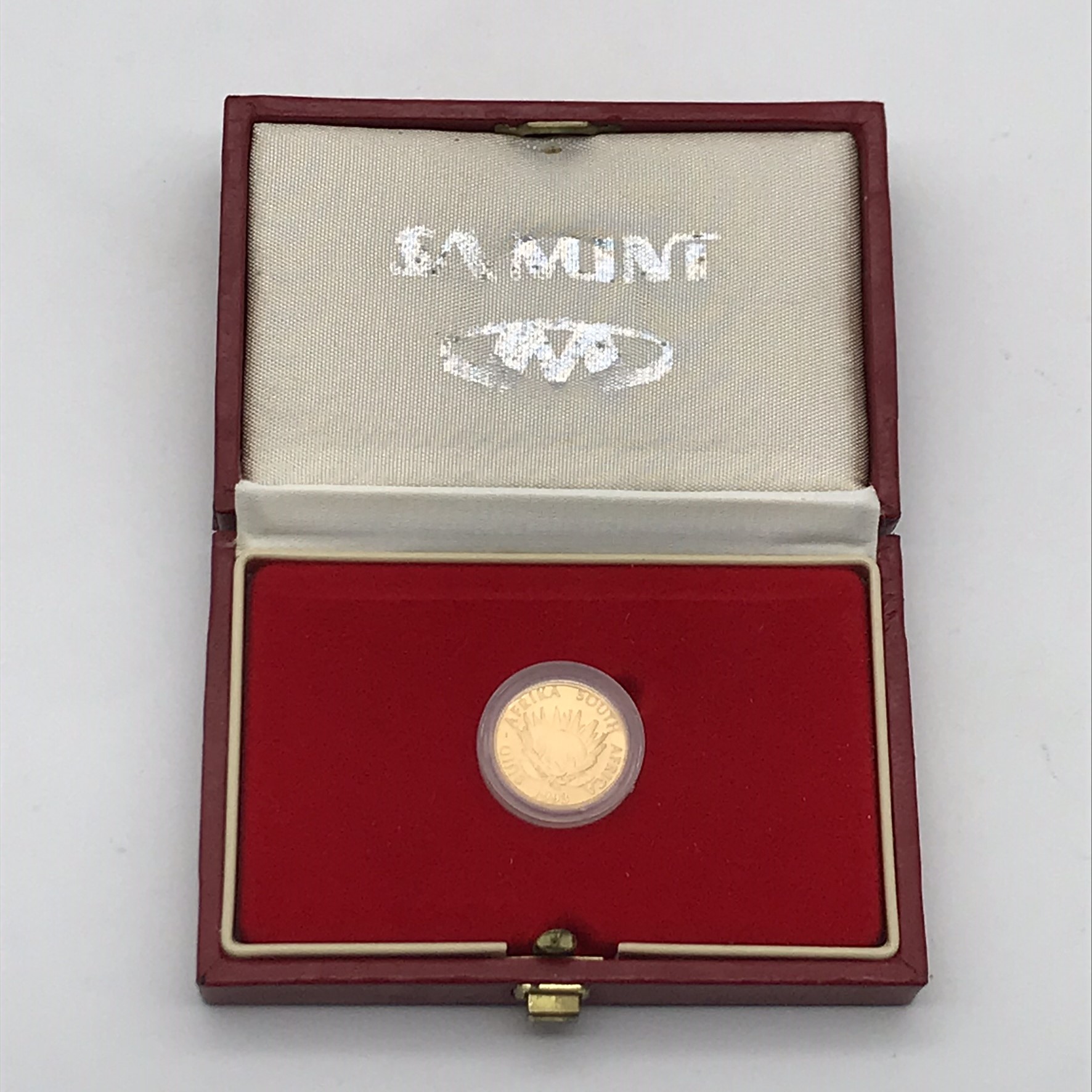 Gold 1/10 oz Proof 1993 Protea Coin (Boxed)