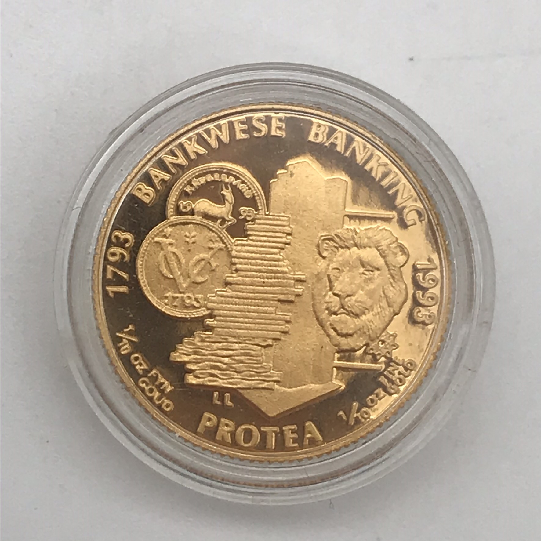 Gold 1/10 oz Proof 1993 Protea Coin (Boxed) - Image 4