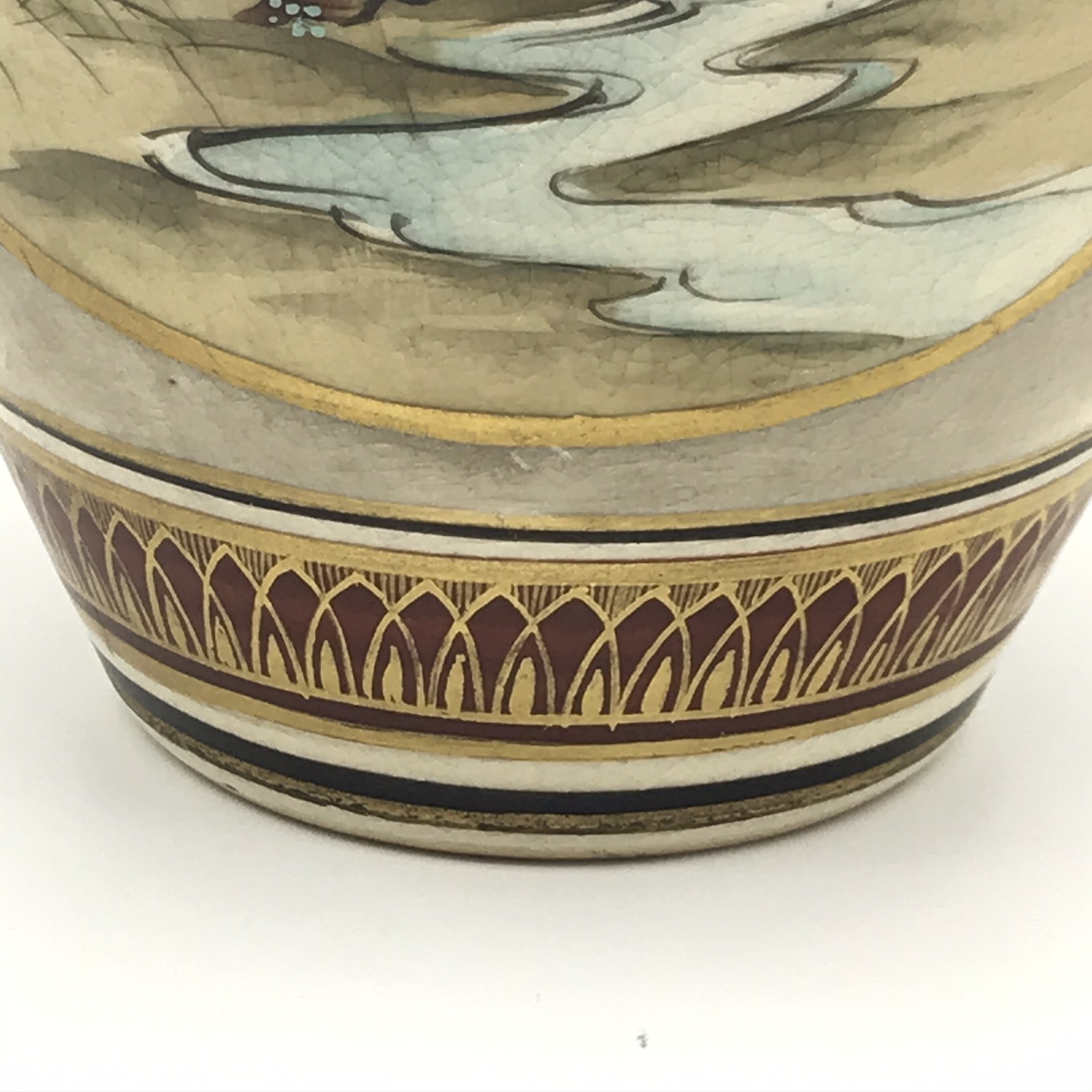 Antique ‘Satsuma’ Pottery Vase (Signed) - Image 10