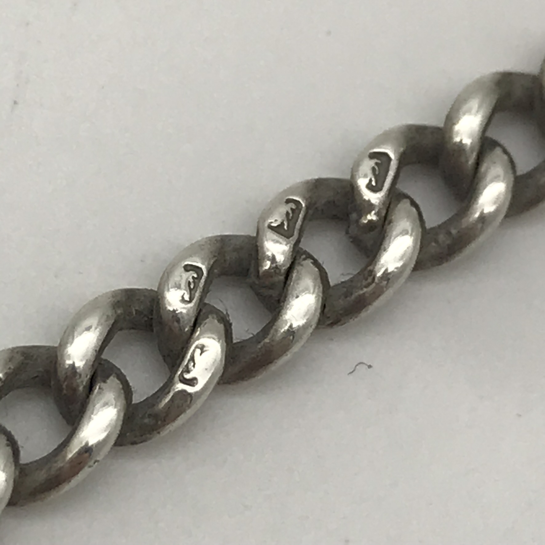 Victorian Solid Silver Pocket Watch Chain (1899) - Image 5