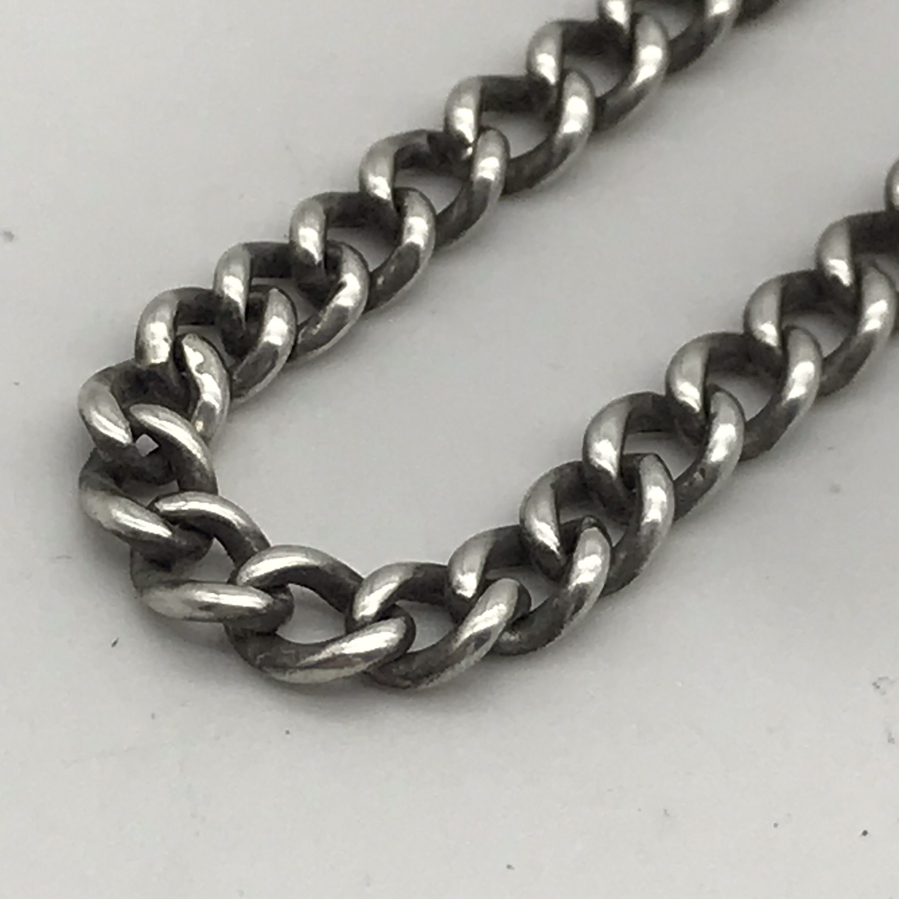 Victorian Solid Silver Pocket Watch Chain (1899) - Image 3