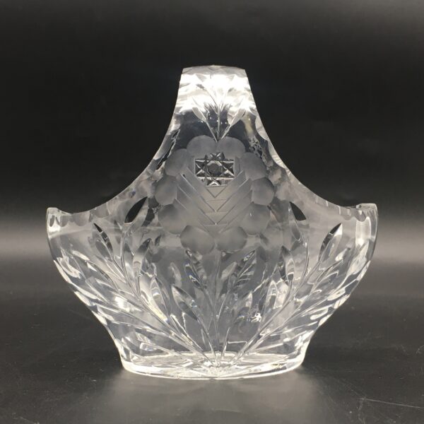 Attractive Vintage ‘Rose-Cut’ Crystal Basket