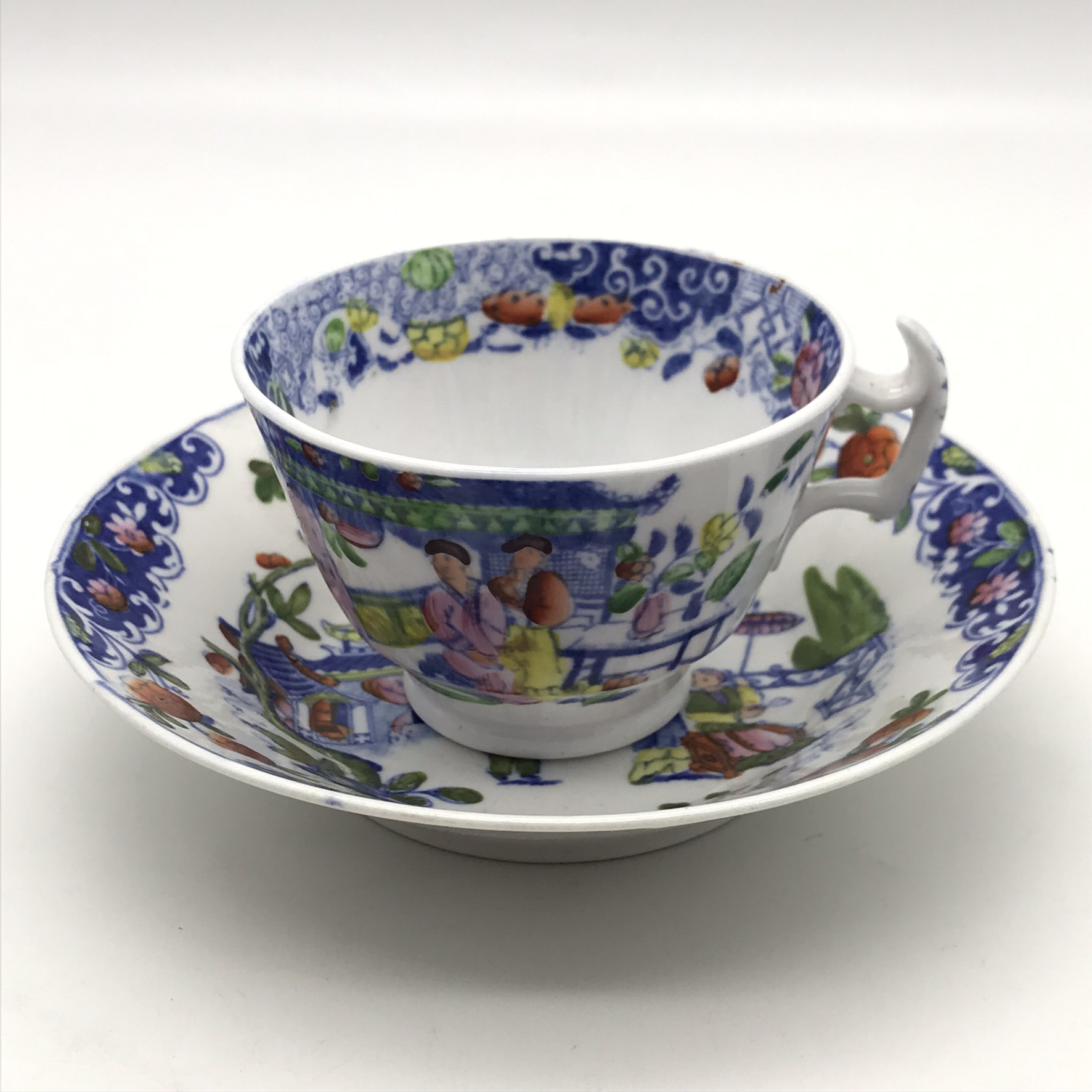 Antique Georgian Porcelain Teacup & Saucer