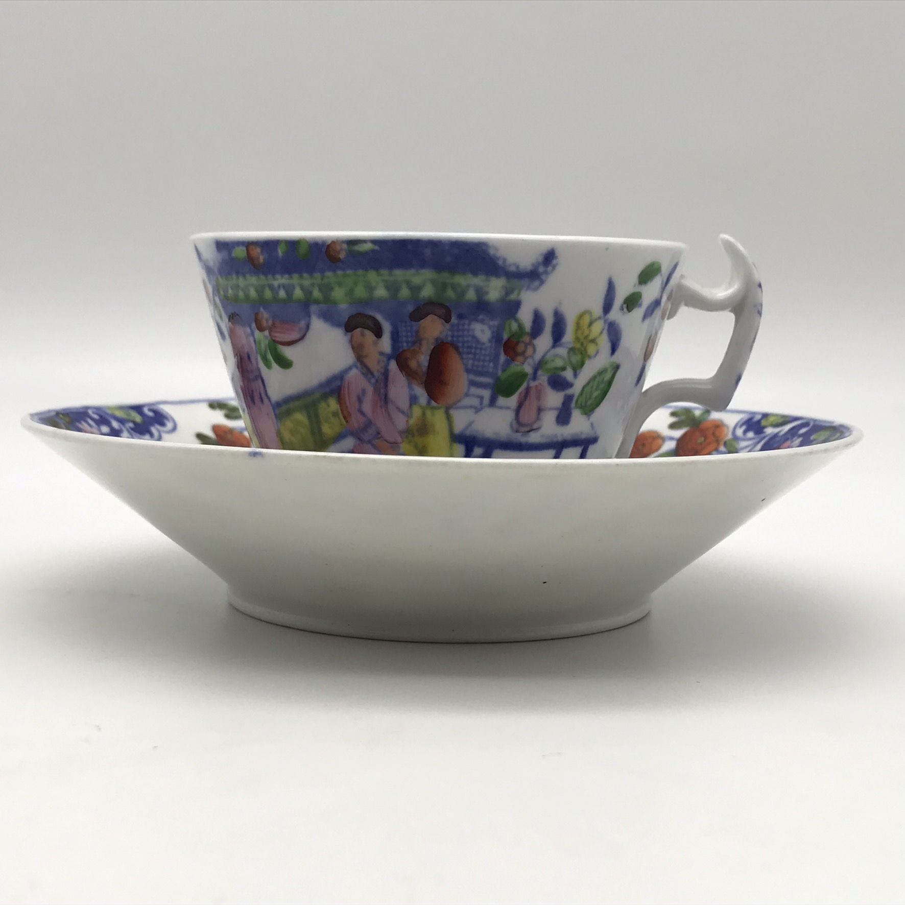 Antique Georgian Porcelain Teacup & Saucer - Image 5