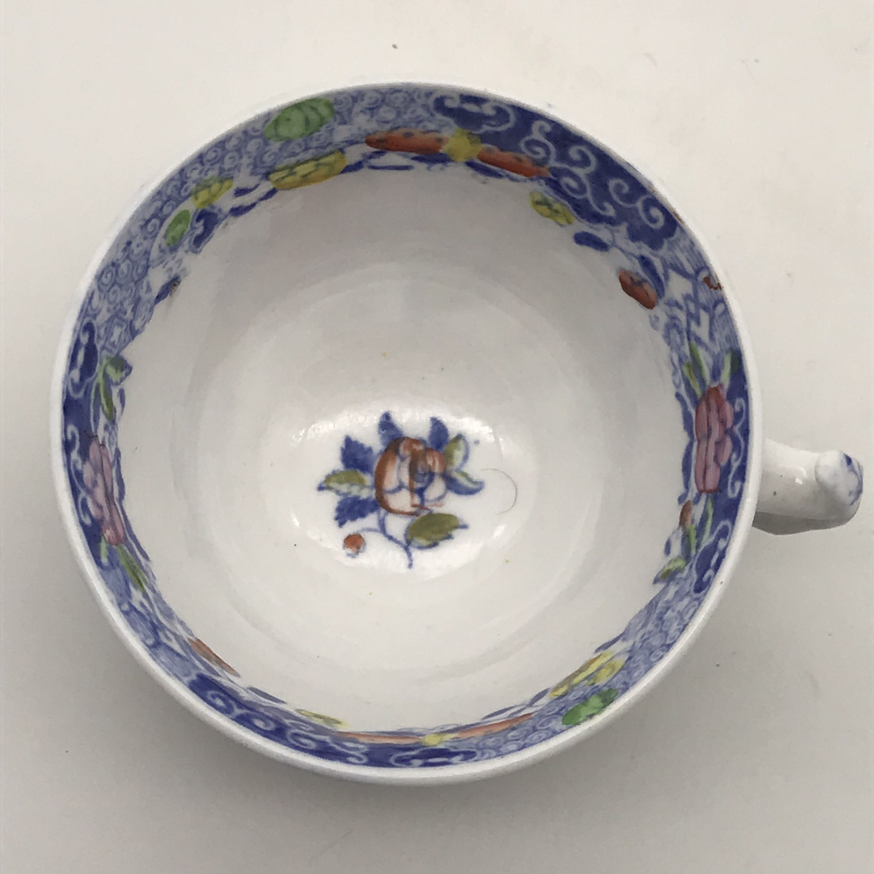 Antique Georgian Porcelain Teacup & Saucer - Image 9
