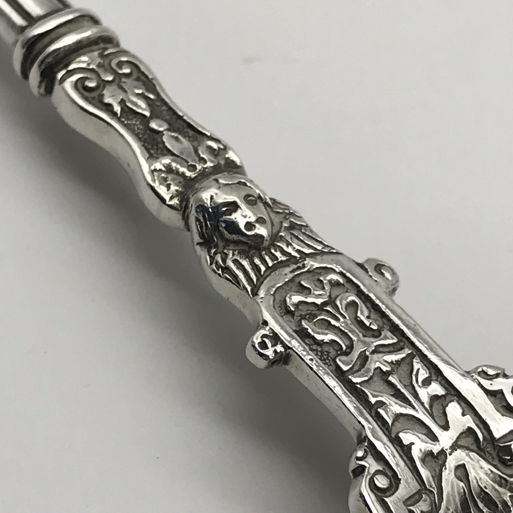 Wonderful Pair of Victorian Silver Dessert or Berry Spoons (1896) - Image 7