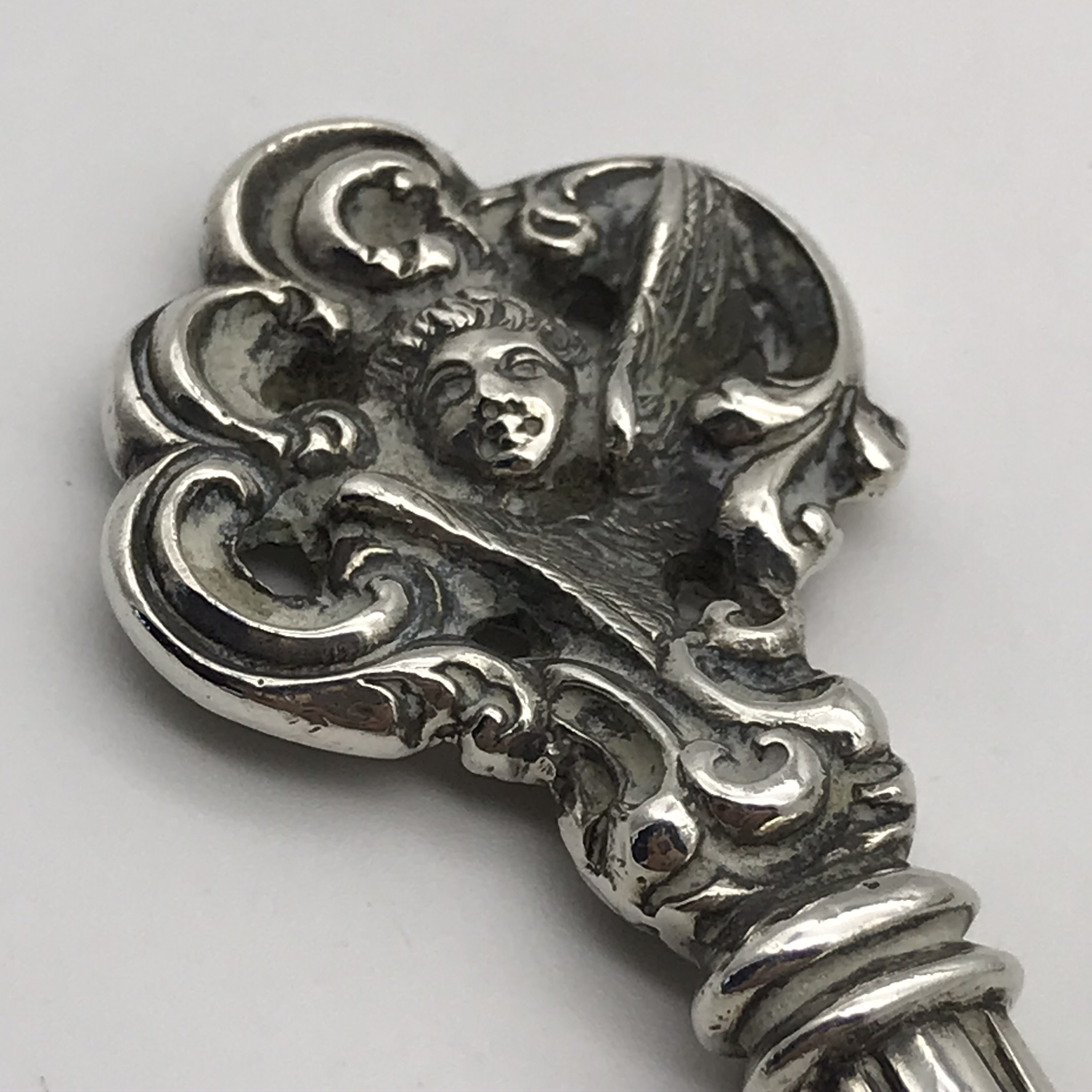 Wonderful Pair of Victorian Silver Dessert or Berry Spoons (1896) - Image 6