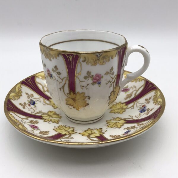 Victorian Gilded Porcelain Teacup & Saucer