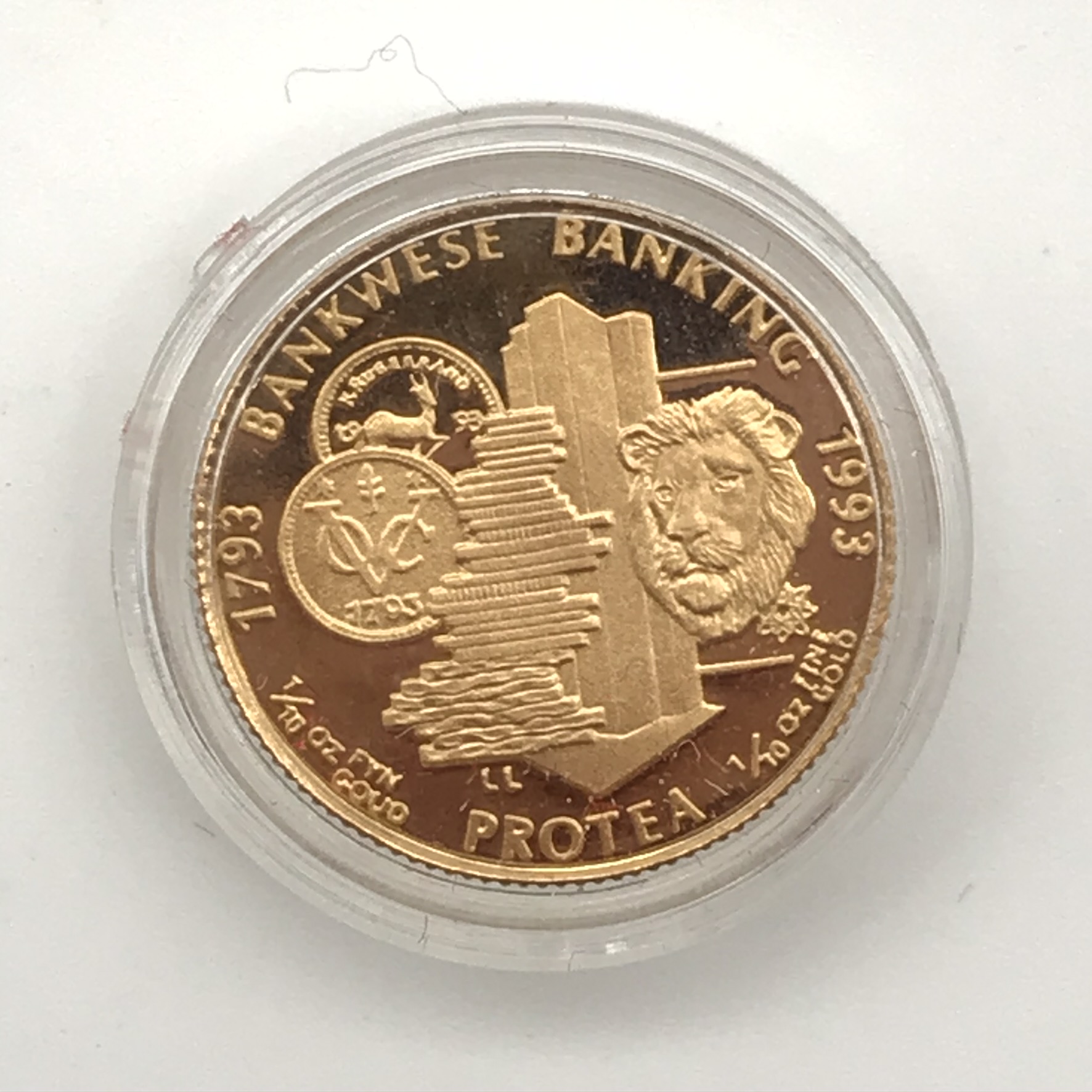 Gold 1/10 oz Proof 1993 Protea Coin (Boxed) - Image 4