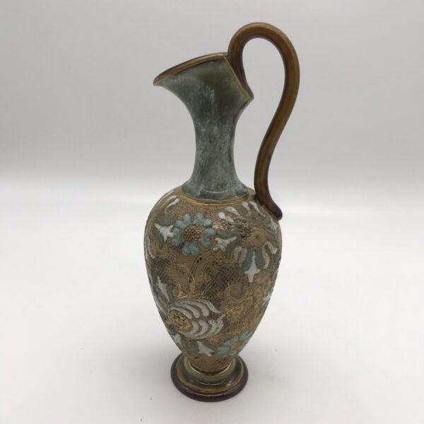 Antique Royal Doulton ‘Chine-Lace’ Gilt Stoneware Ewer (C1905)