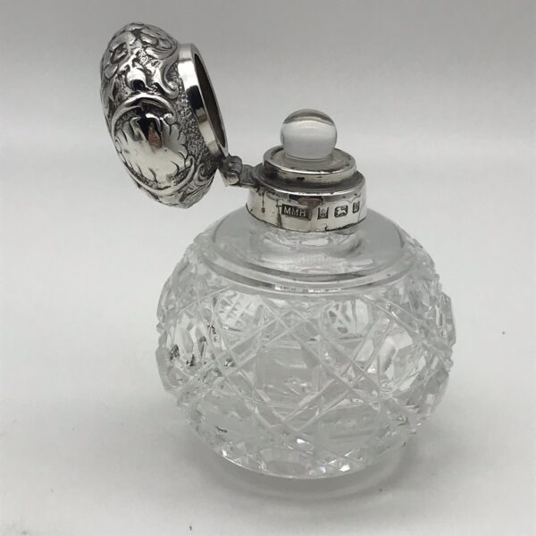 Vintage Silver & Crystal Perfume Bottle
