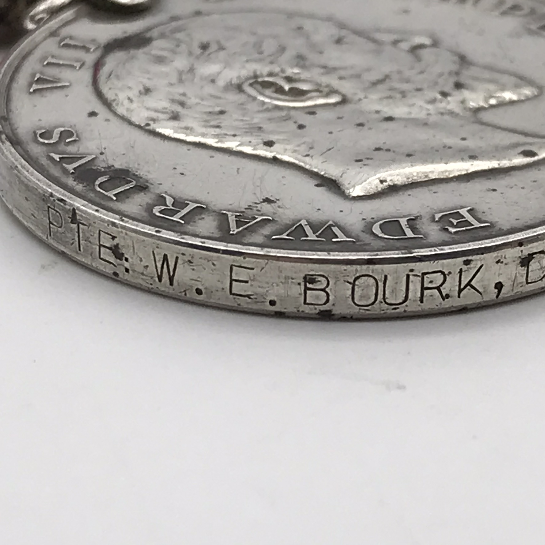 Natal 1906 Rebellion Medal ‘PTE W.E. BOURK’ (Durban Light Infantry) - Image 3