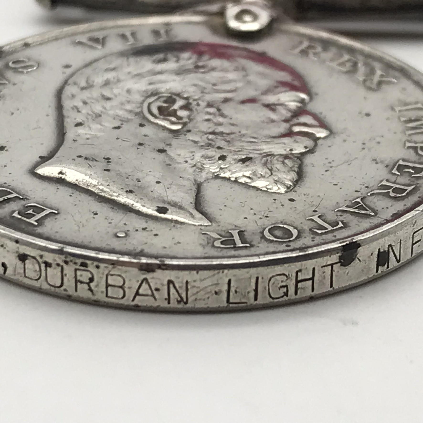 Natal 1906 Rebellion Medal ‘PTE W.E. BOURK’ (Durban Light Infantry) - Image 5