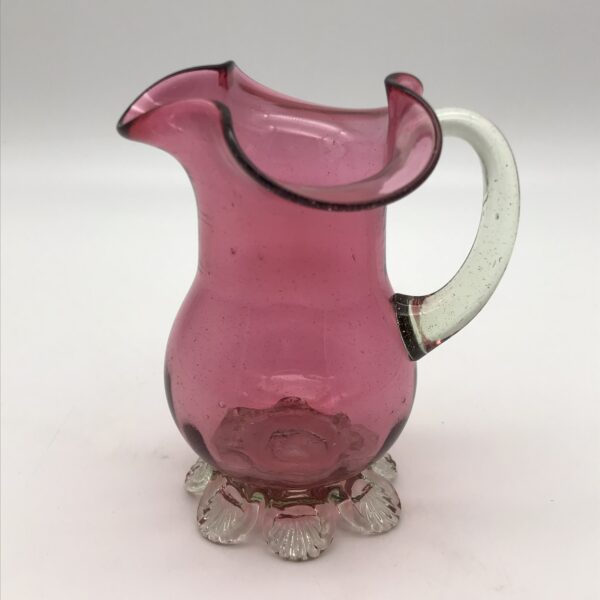 Antique ‘Cranberry Glass’ Milk Jug