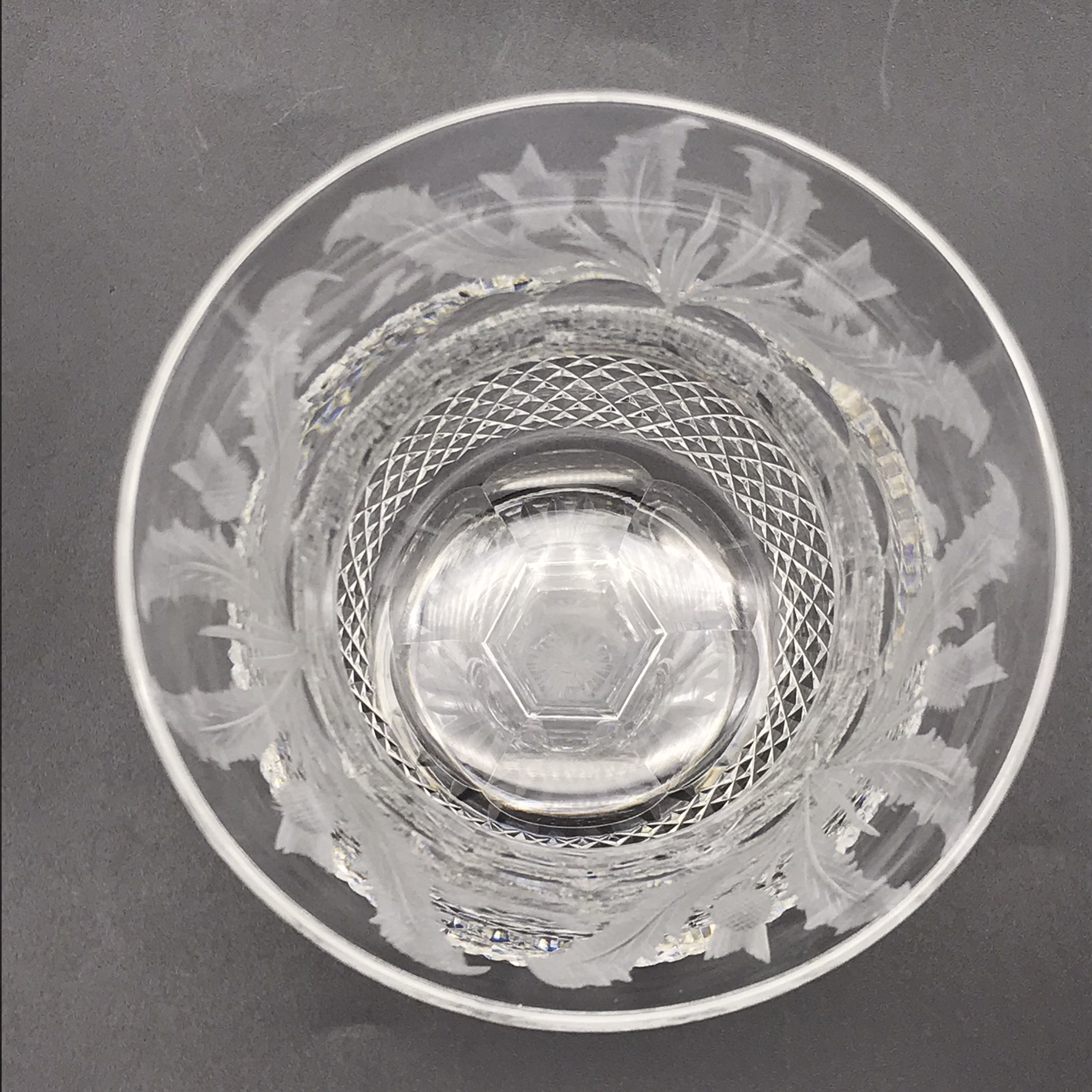 Scarce Pair of Thistle ‘Edinburgh & Leith’ Crystal Wine Glasses - Image 8