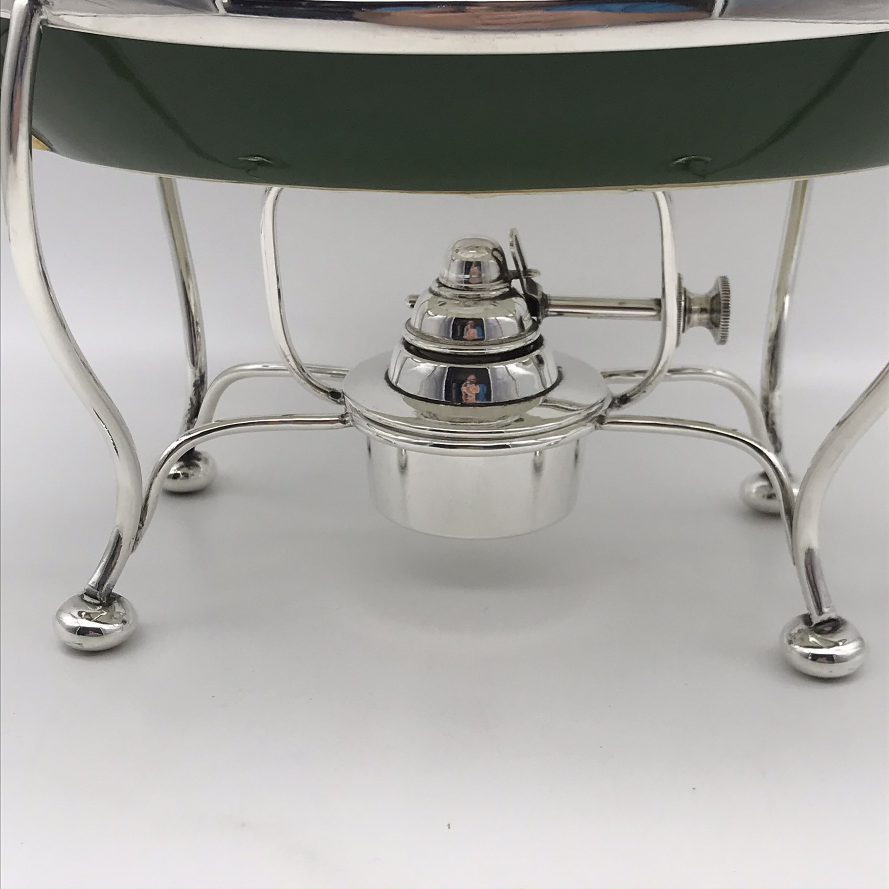 Vintage Silver-Plated Food Warmer & French Porcelain Entrée Dish (Pillivuyt) - Image 3